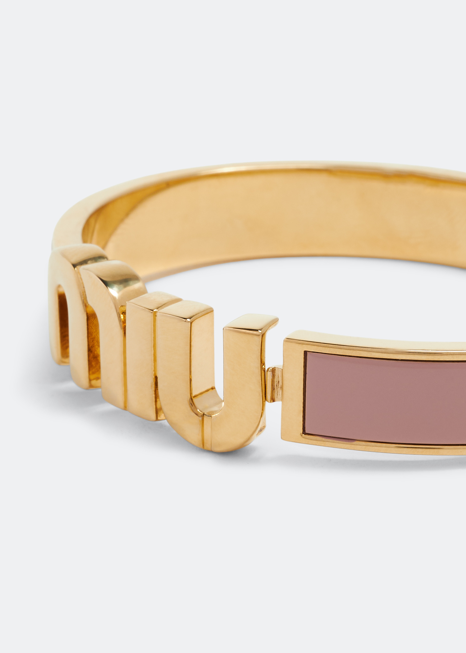 Miu Miu Enameled metal bracelet for Women - Pink in UAE | Level Shoes