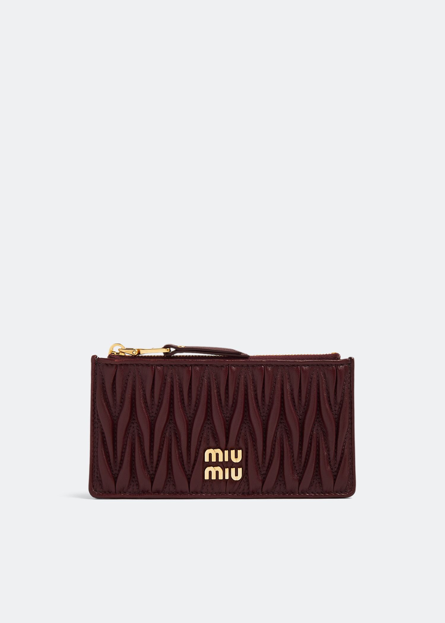 財布・小物その他 Miu Miu Quilted Burgundy Lamb Leather Wallet Miu Miu Quilted Burgundy Lamb Leather Wallet | ModeSens