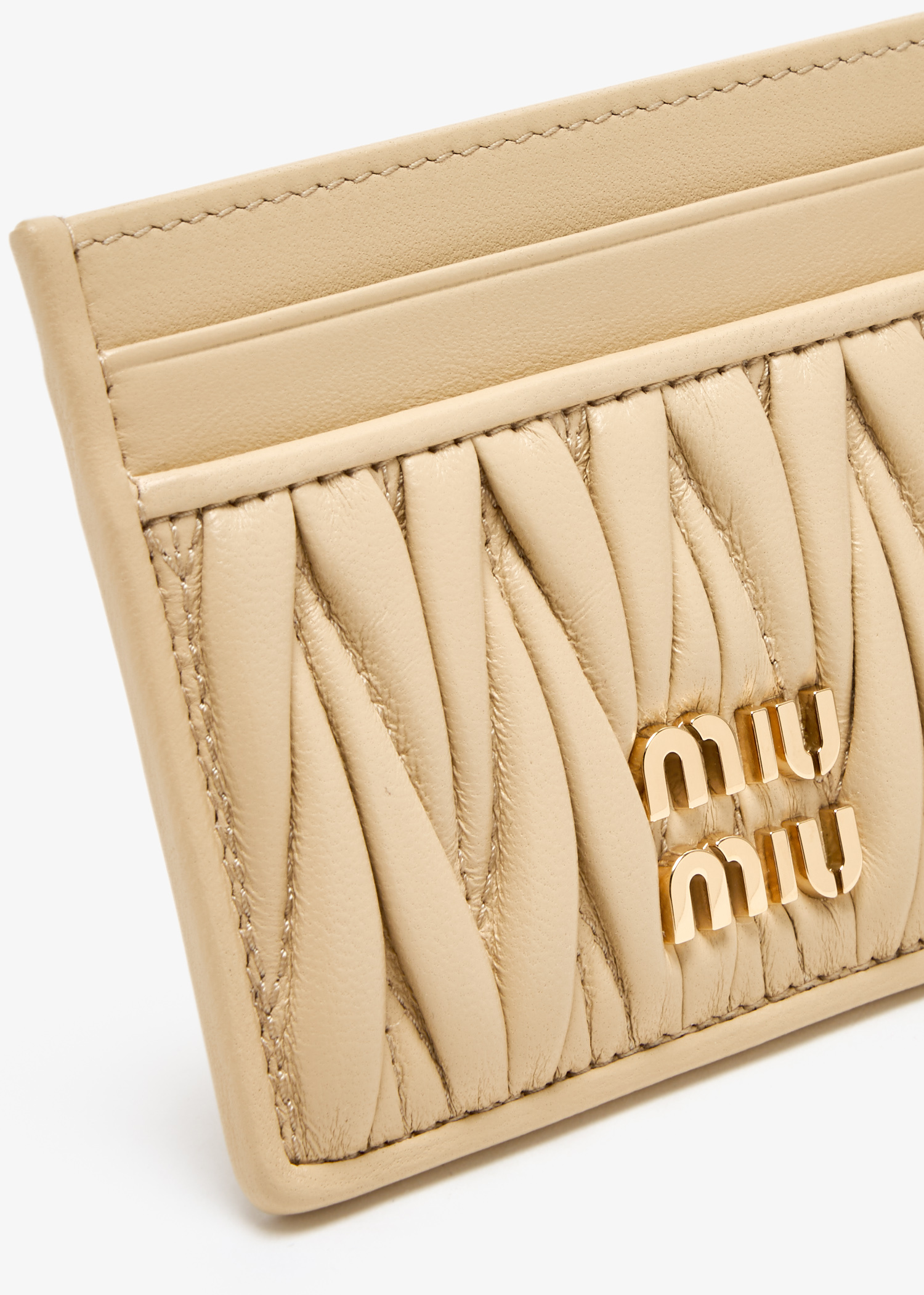MIUMIU Lamb Leather Cardholder【関税送料込】 Burgundy Leather Card Holder | Miu Miu