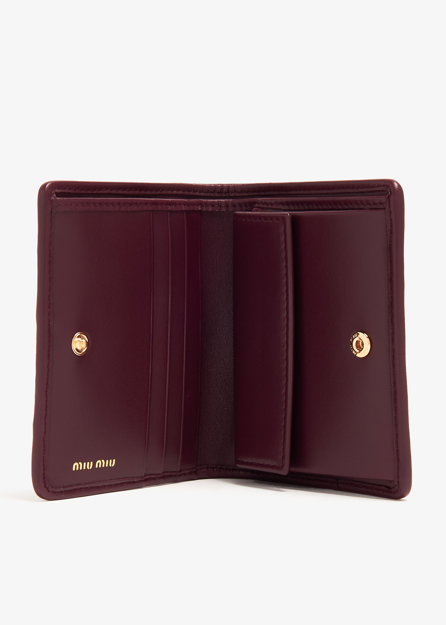 財布・小物その他 Miu Miu Quilted Burgundy Lamb Leather Wallet Miu Miu Nappa leather quilted wallet Bordeaux - Women