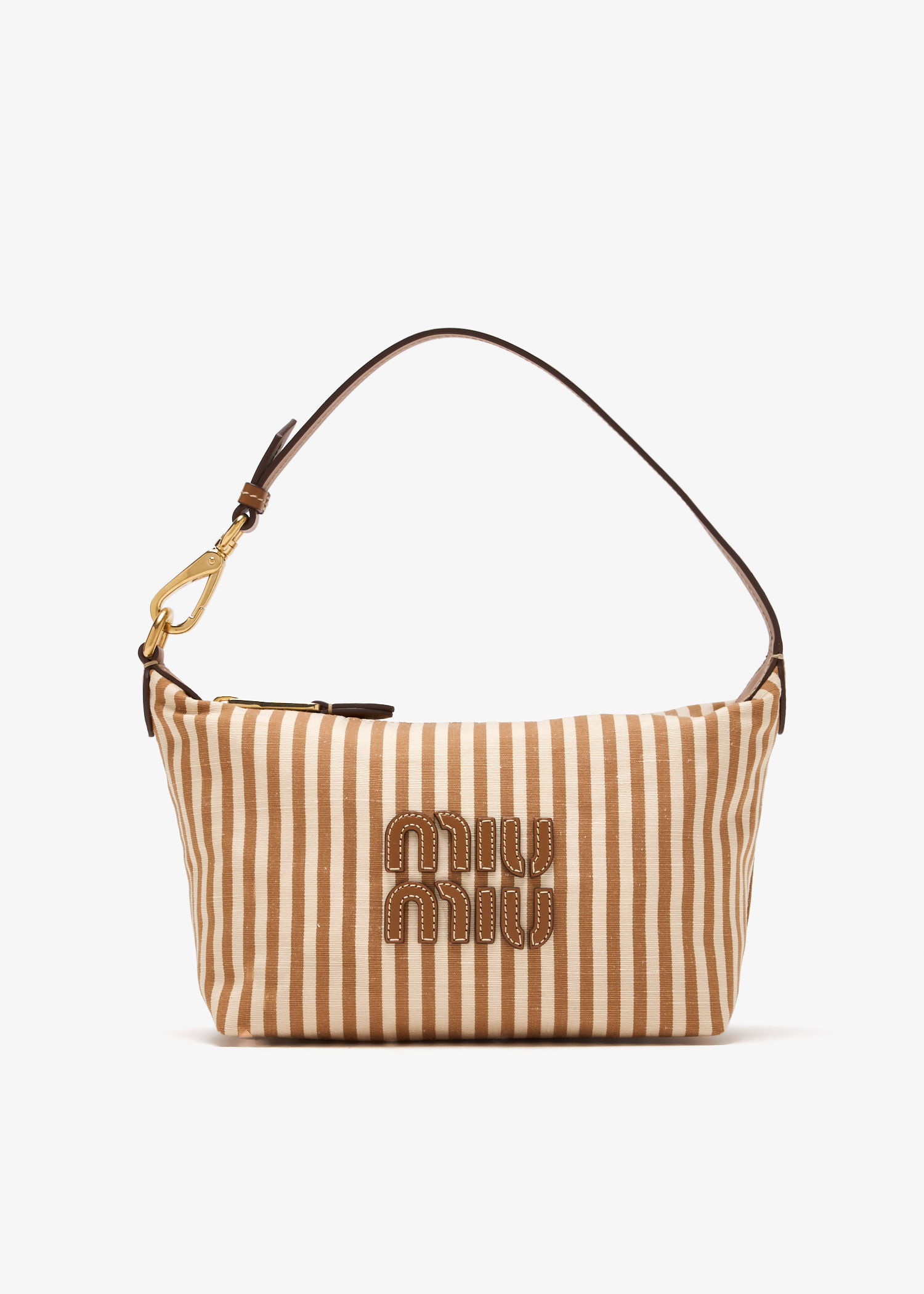 Miu Miu Gabardine pouch for Women - Beige in UAE | Level Shoes