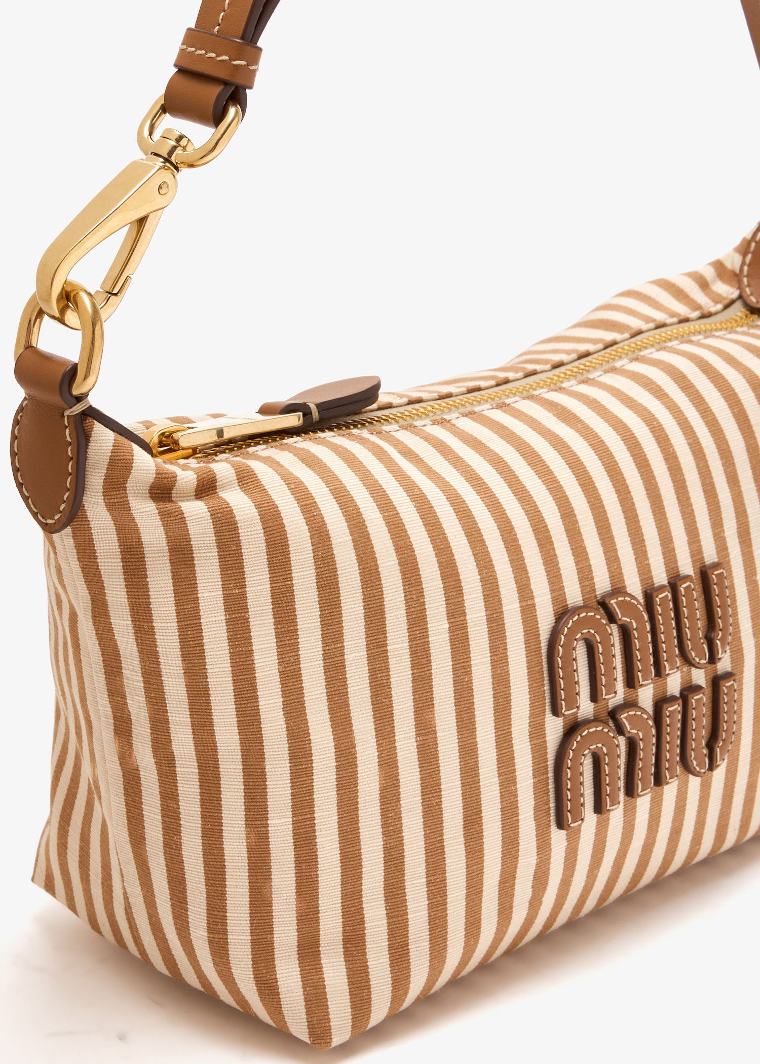 Miu Miu Gabardine pouch for Women - Beige in UAE | Level Shoes