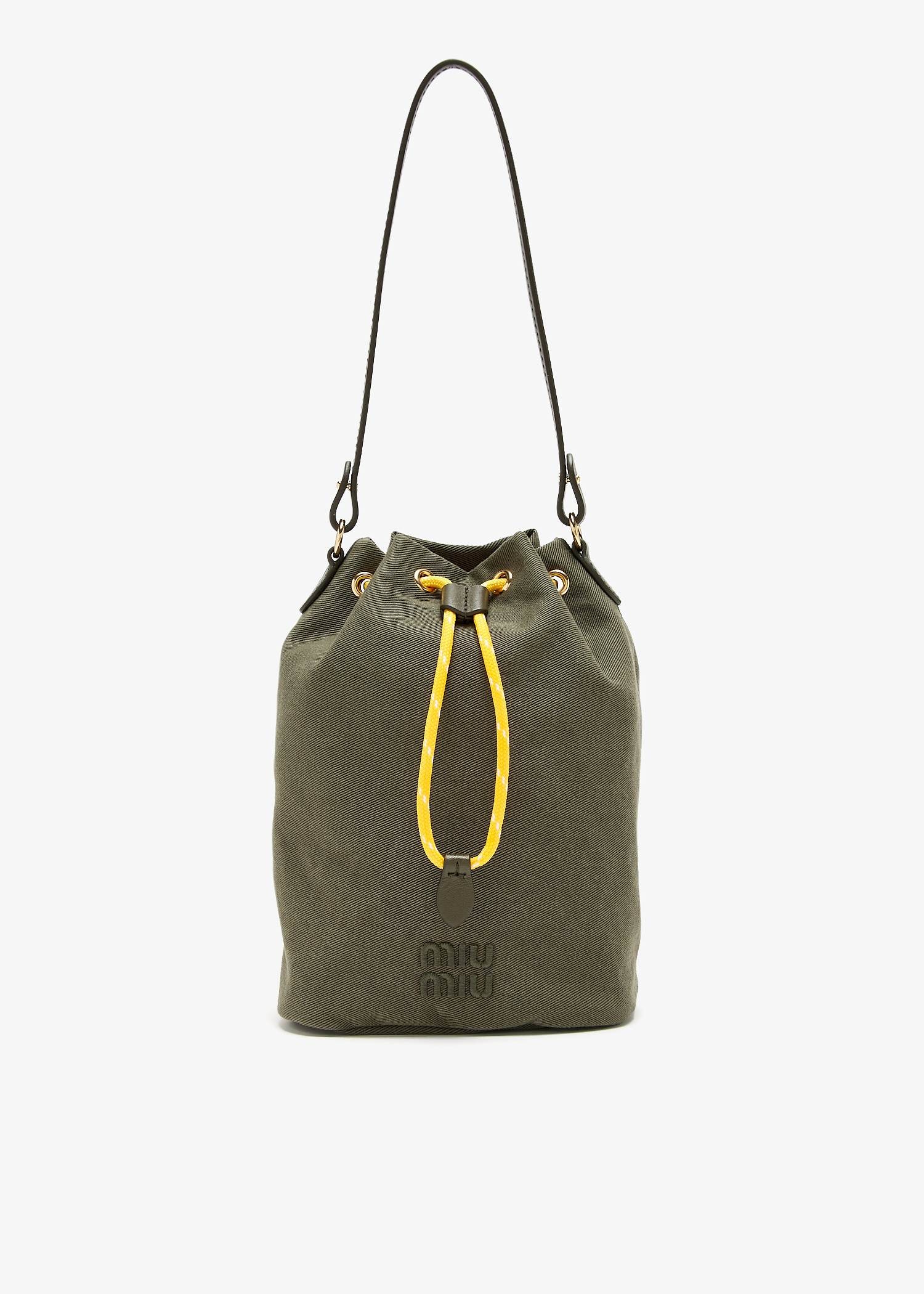 Miu Miu Gabardine pouch for Women - Green in KSA | Level Shoes