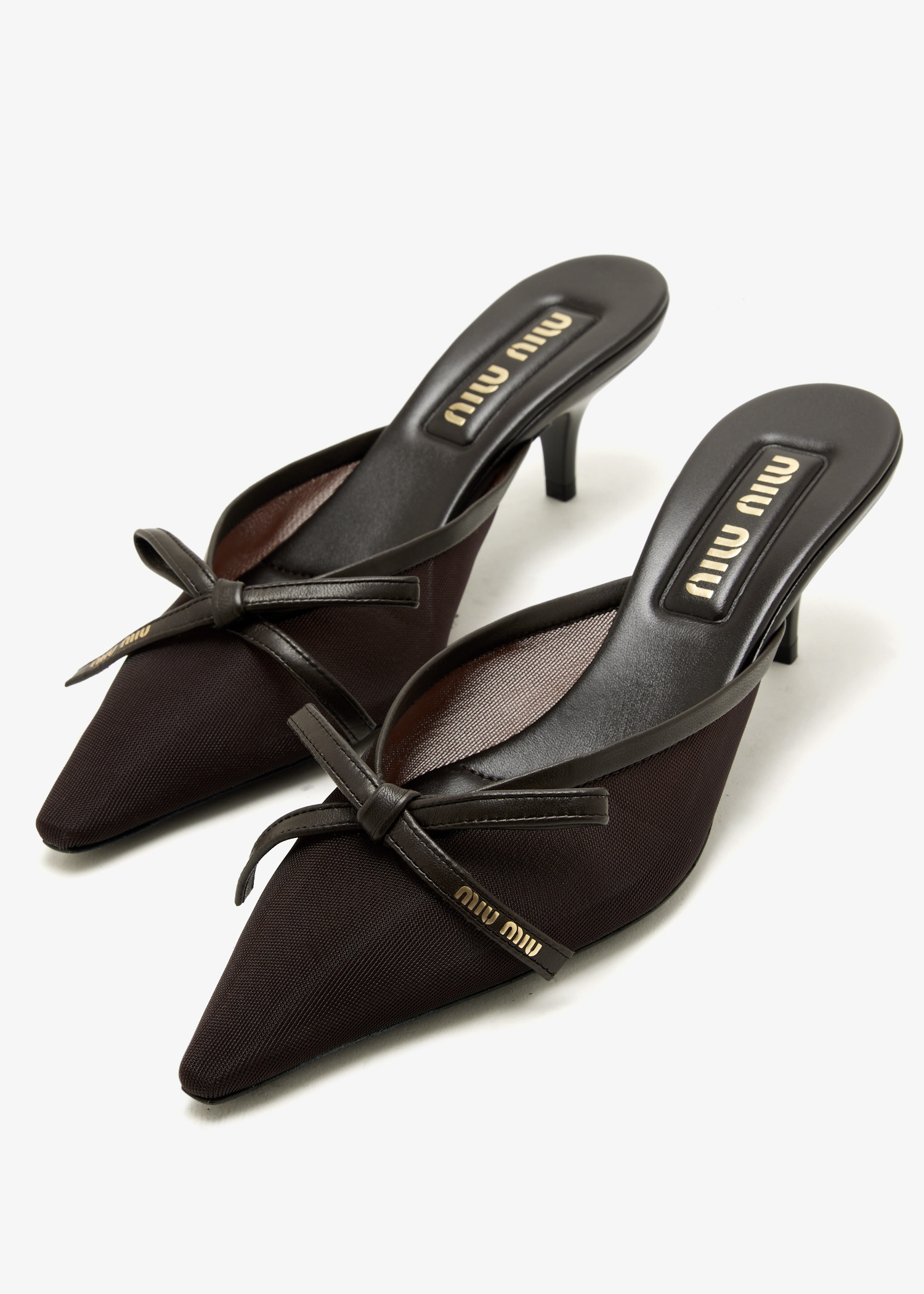 靴 Archive miu miu mesh patent mules black Miu Miu Patent leather mules for Women - Black in Kuwait | Level Shoes