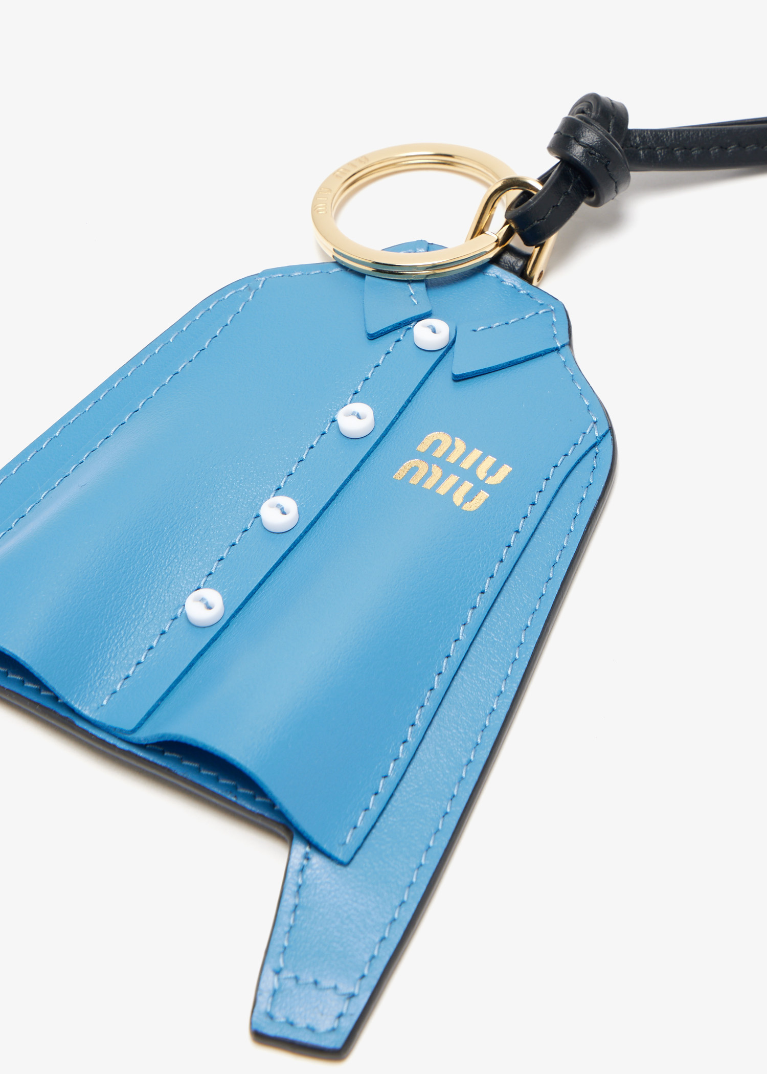 Miu Miu Leather keychain trick for Women - Blue in UAE