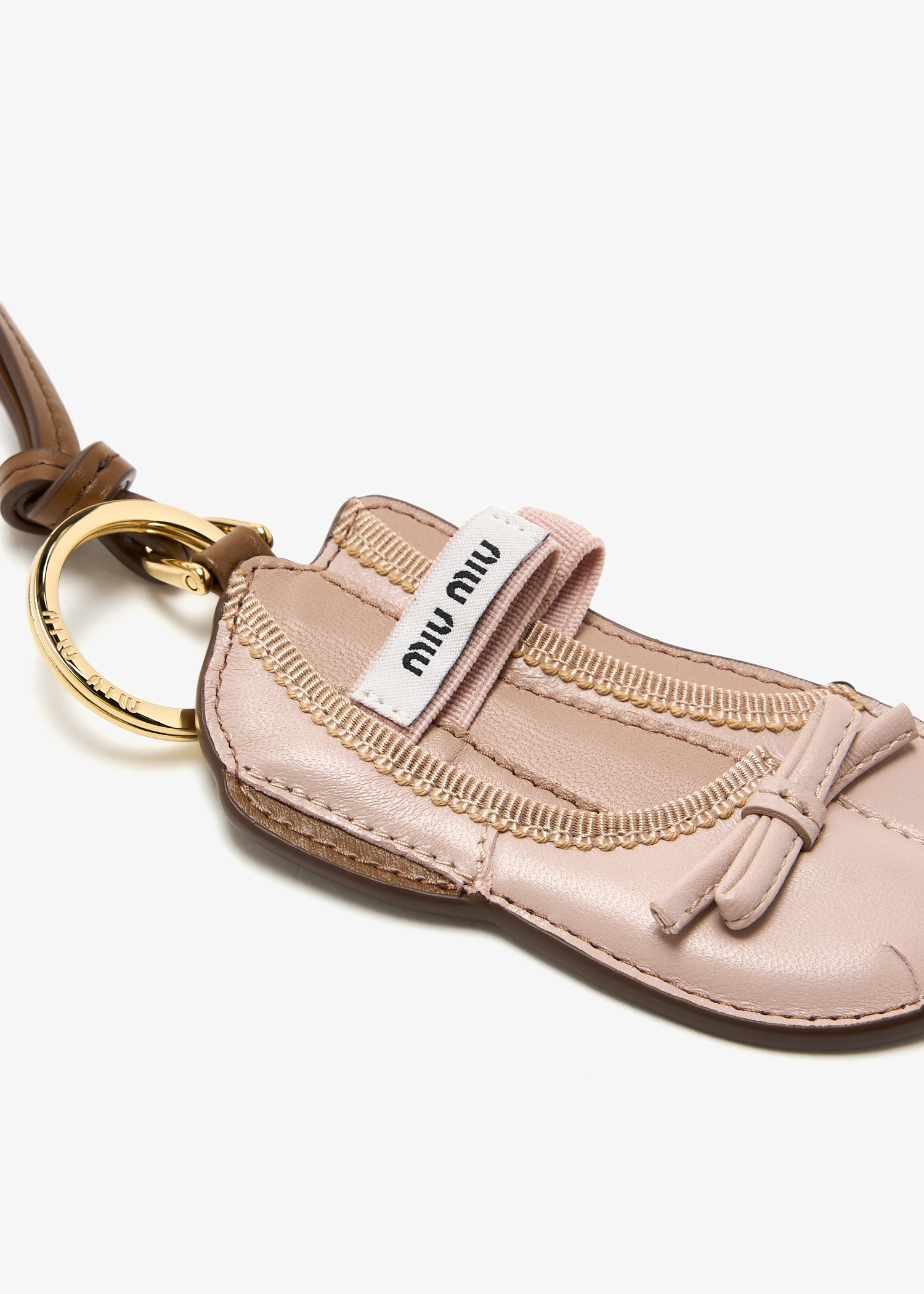 キーホルダー・キーリング MIUMIU TRICK MIU BALLET LEATHER KEY RING Miu Ballet leather keychain trick - Collection Collections