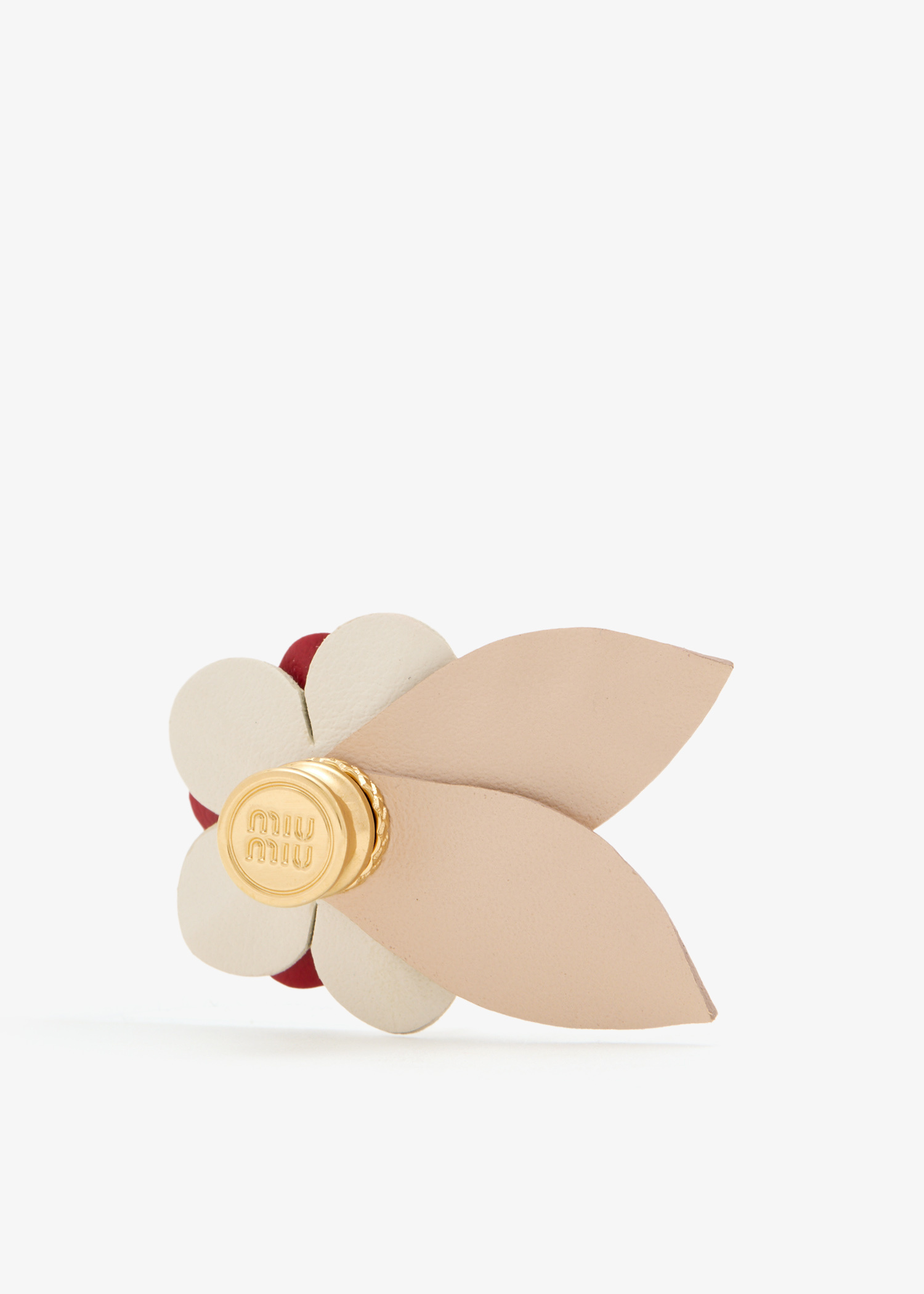 Miu Miu Leather floral brooch for Women - Red in KSA | Level Shoes
