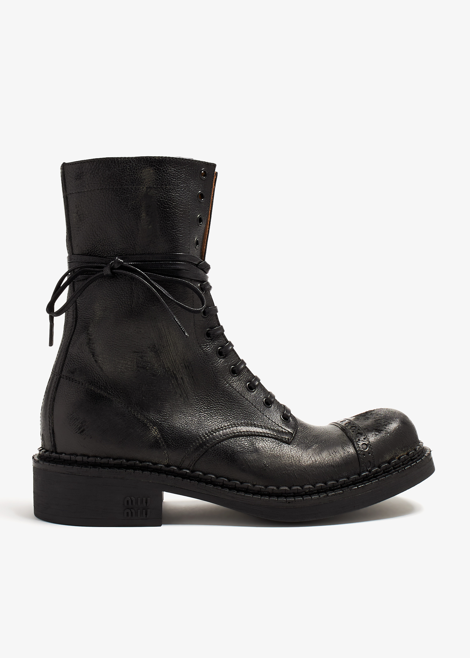 ロングブーツ MIU MIU 5W792D_3F33 LEATHER BOOTS Sienna Leather Boots | Miu Miu