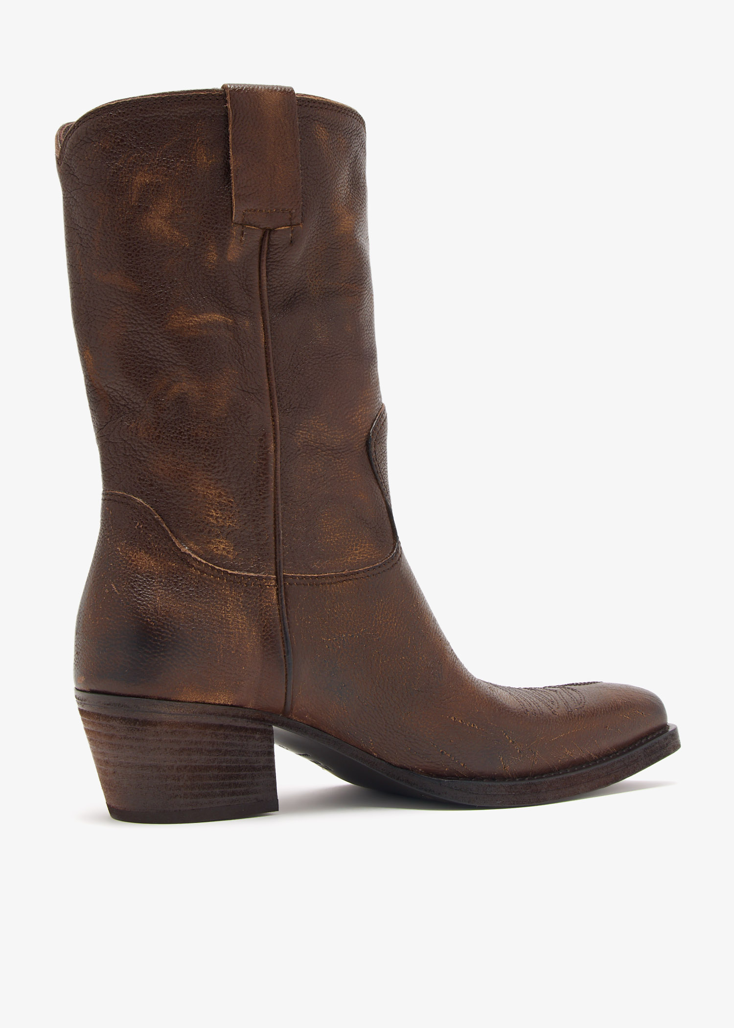 Miu Miu Leather boots for Women - Brown in UAE | Level Shoes