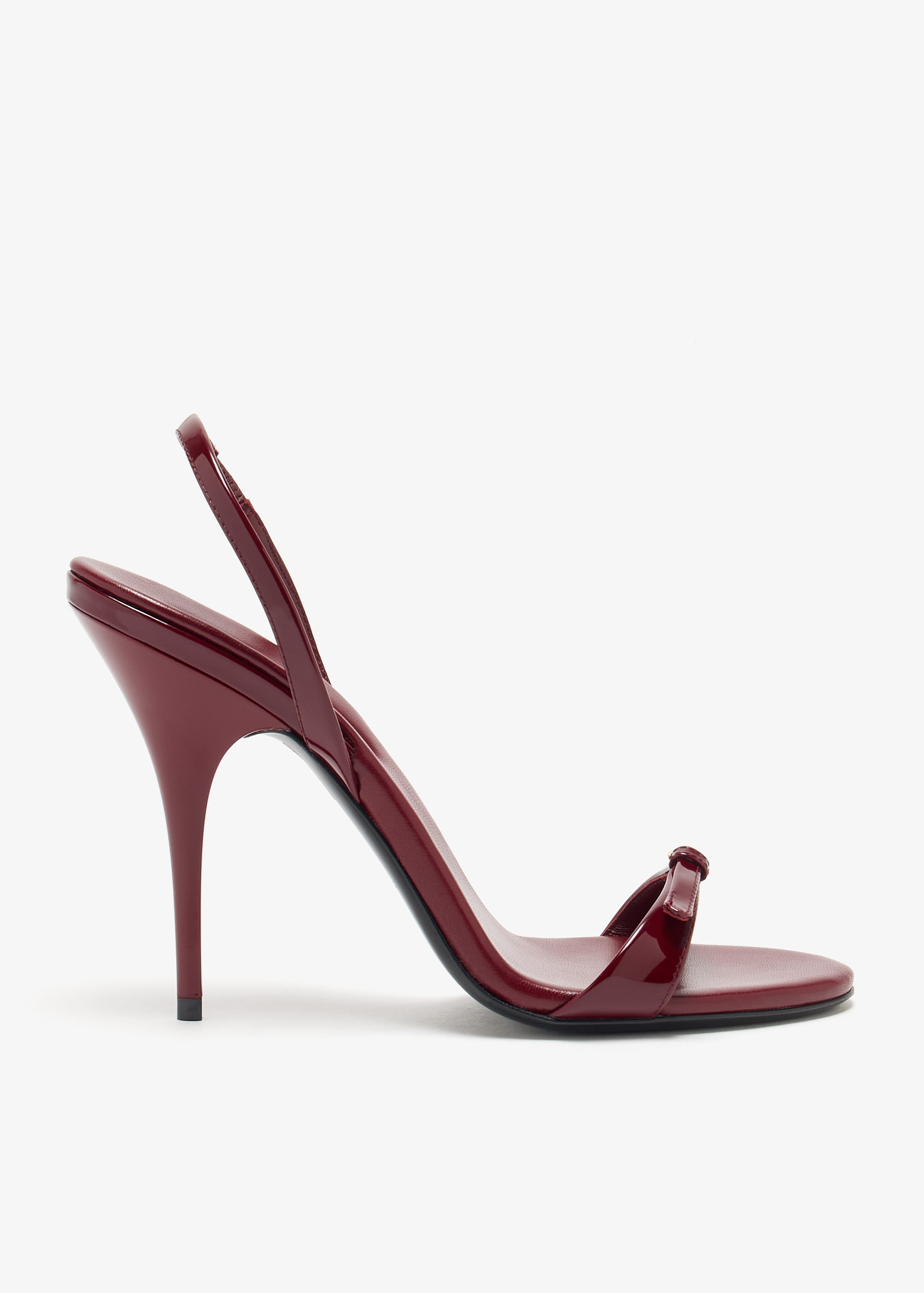 Miu Miu Patent leather sandals for Women - Burgundy in KSA