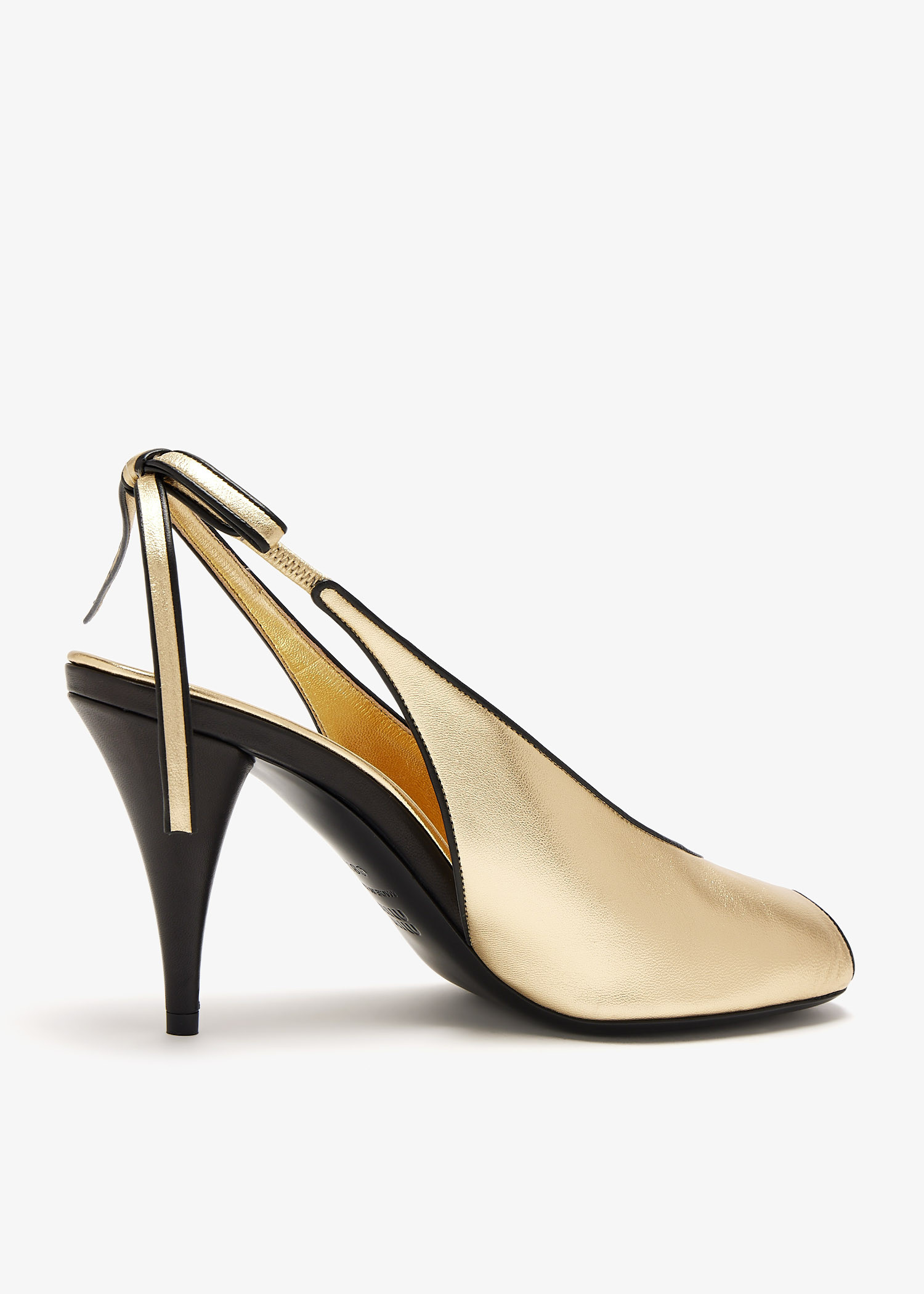 サンダル・ミュール MiuMiu SS25 Gold leather pumps (5I430EF085X20 F0W3L) Miu Miu Ayers leather pumps for Women - Gold in Qatar