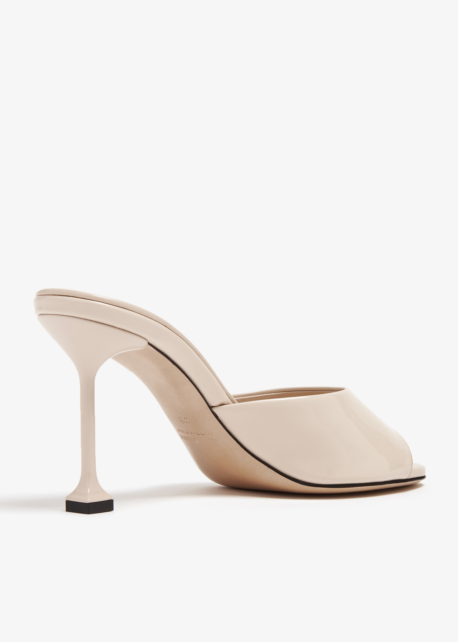 サンダル・ミュール MIU MIU leather mules with heel 5XX620 3AQP Miu Miu Open-toe Leather Mules In Black | ModeSens