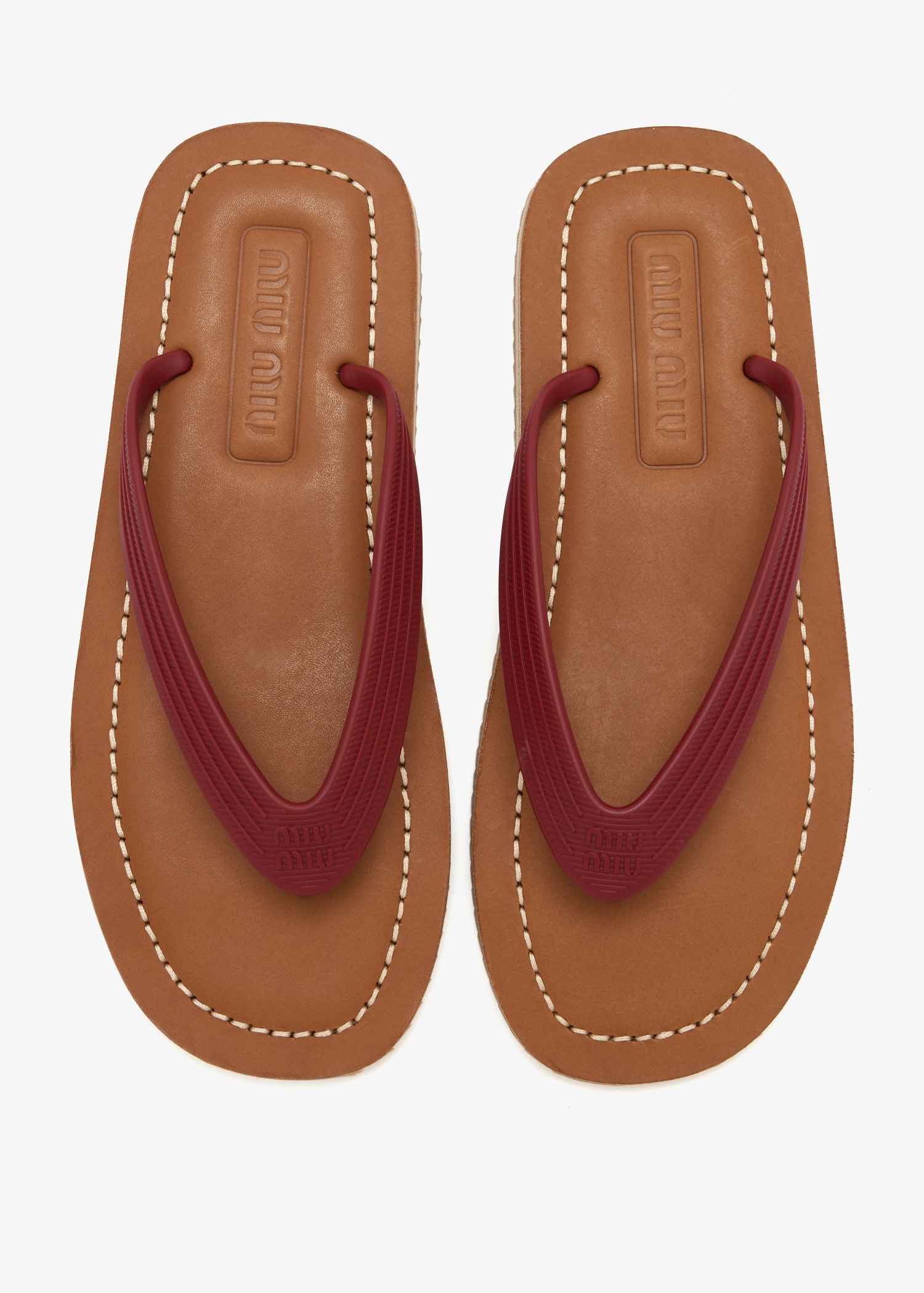 Miu Miu Thong sandals for Women - Red in KSA | Level Shoes