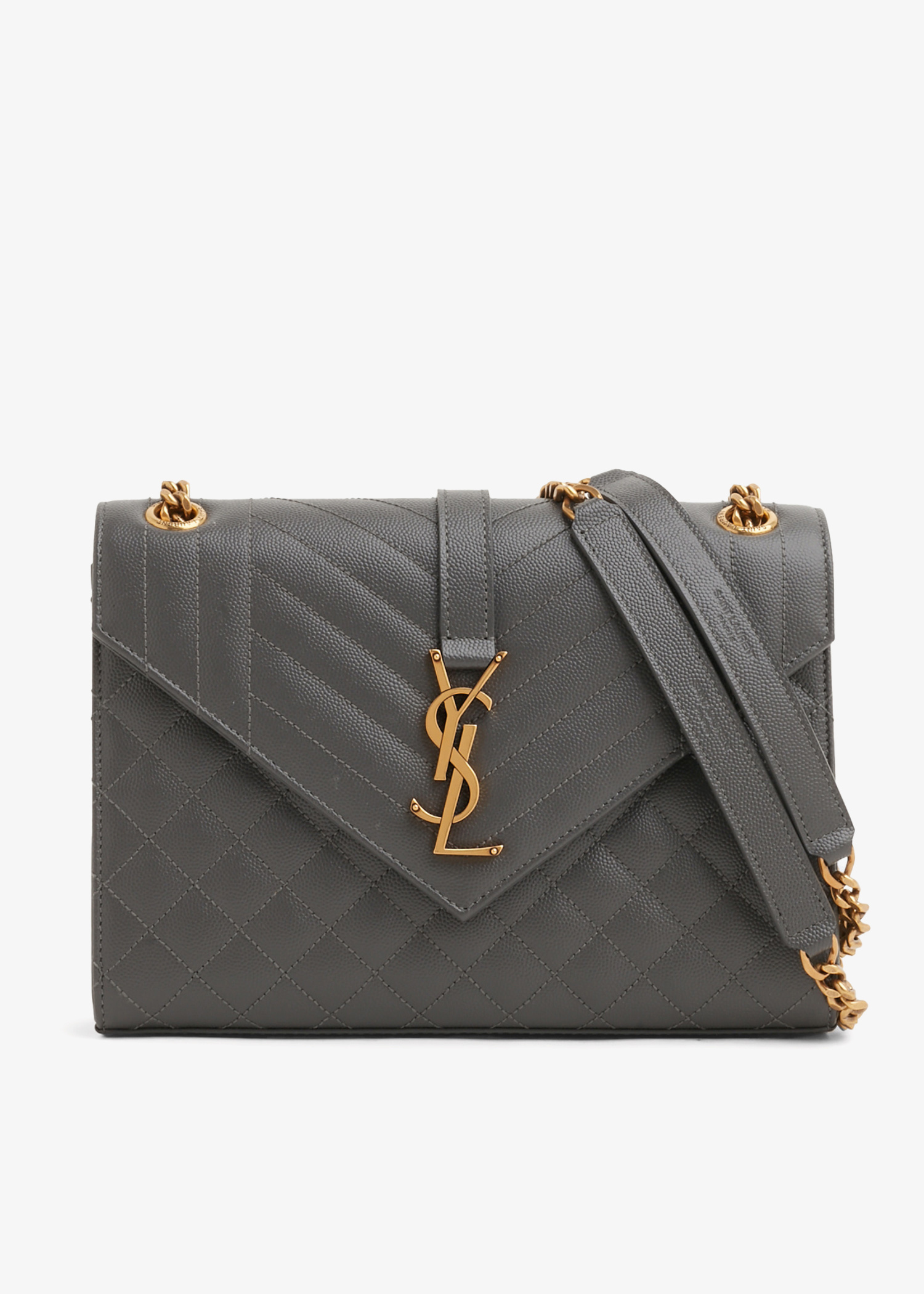 バッグ・カバンその他 SAINT LAURENT Women Bags 776611 FAD77 1035 GREY Saint Laurent - Niki Monogram Gray Leather Medium Chain Bag