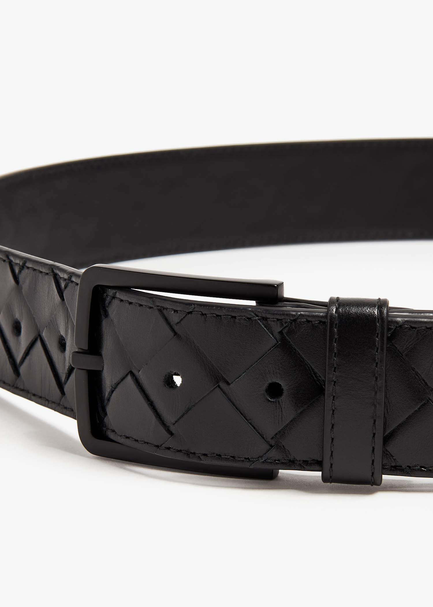 Bottega Veneta Intrecciato belt for Men - Black in UAE