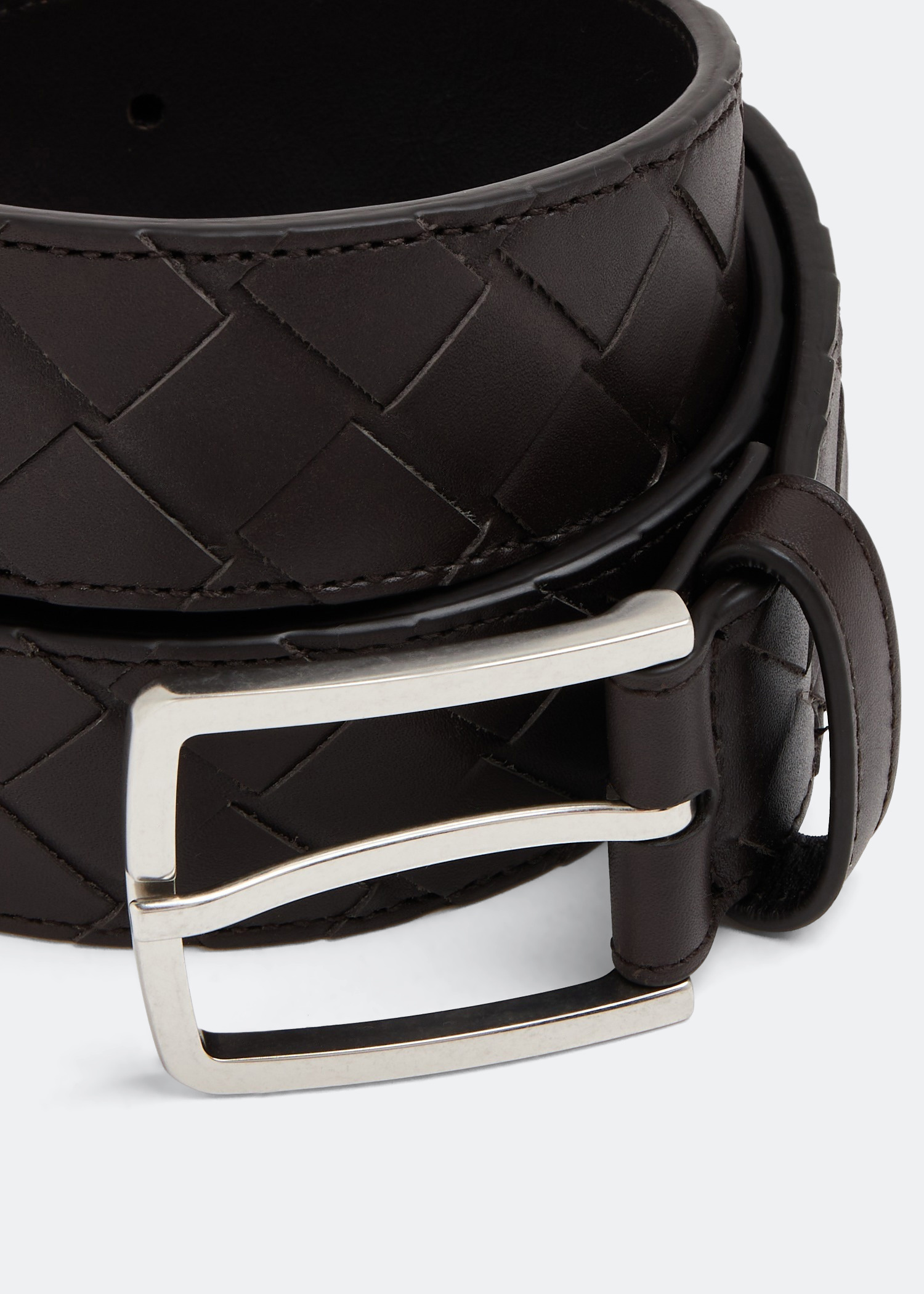 Bottega Veneta Intrecciato belt for Men - Brown in UAE