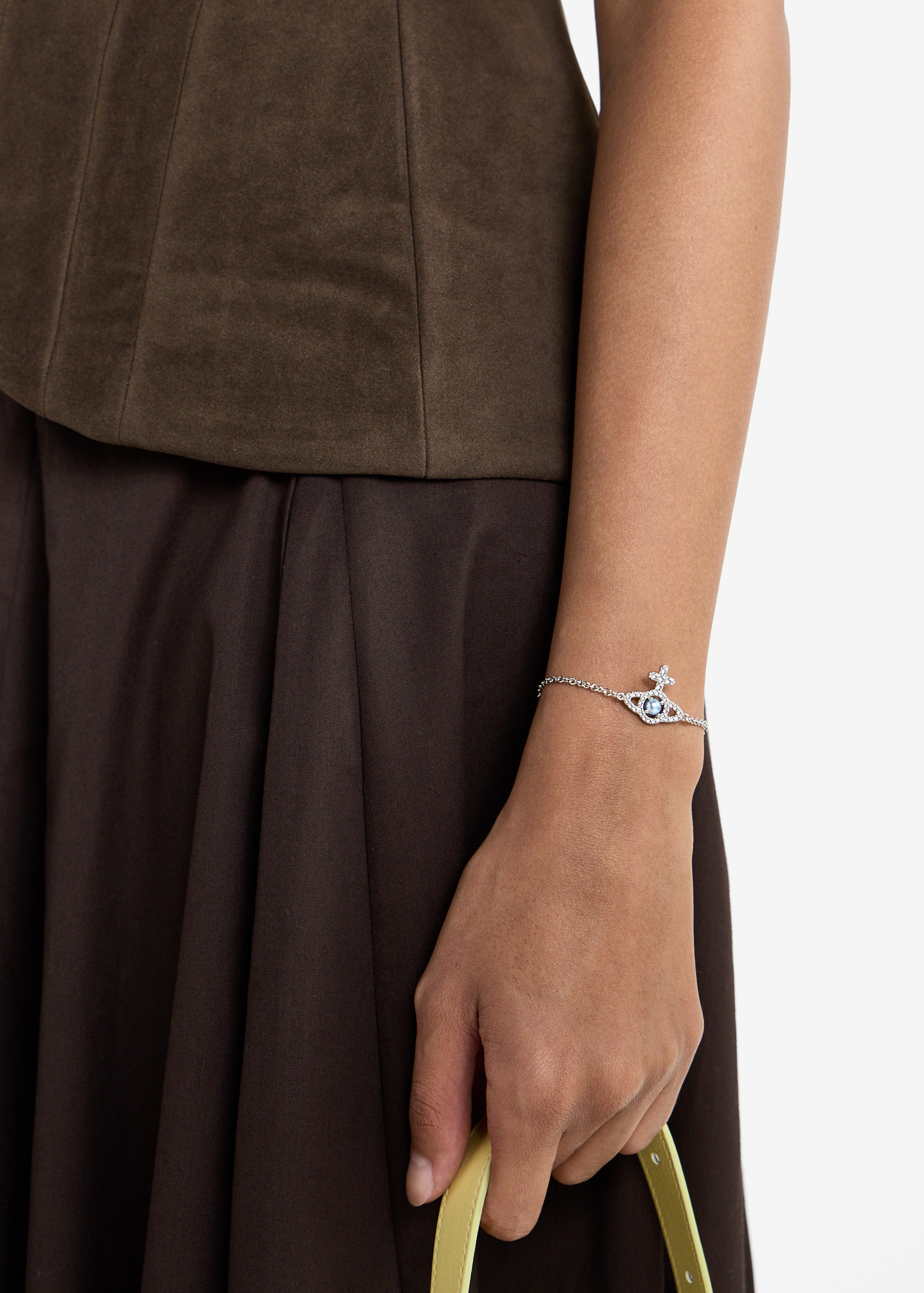 Vivienne Westwood Olympia pearl chain bracelet for Women - Silver