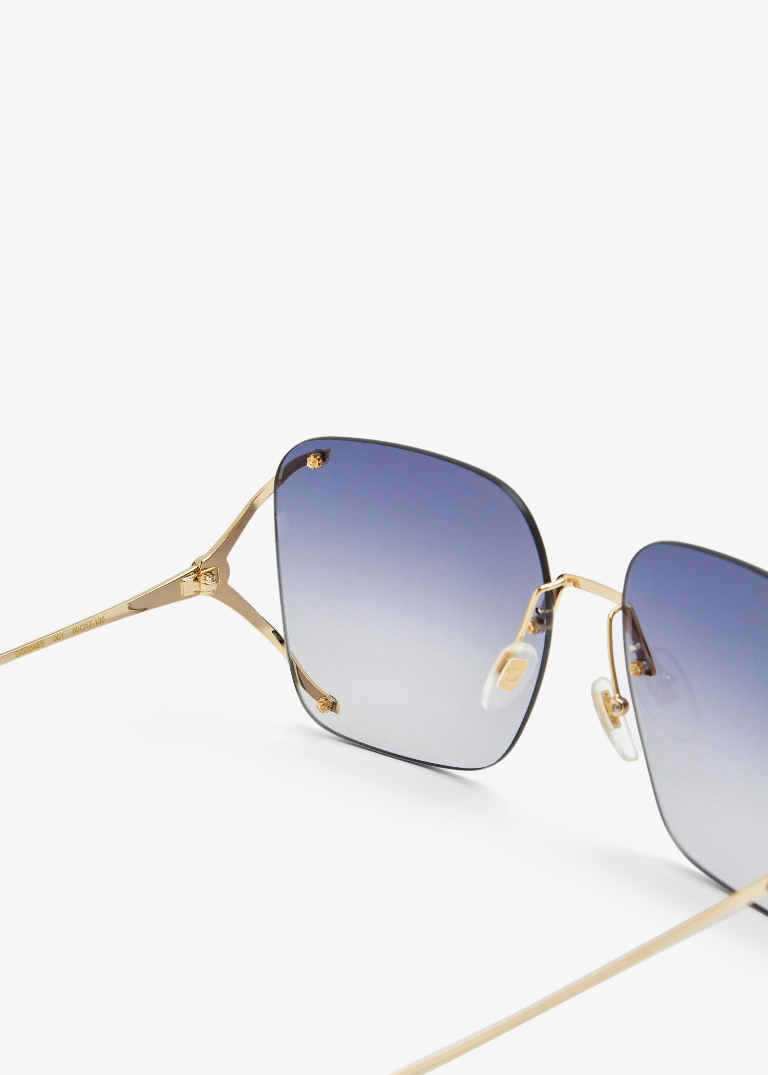 ロッド I'M GUCCI Geometric frame sunglasses in gold-toned | GUCCI® CA