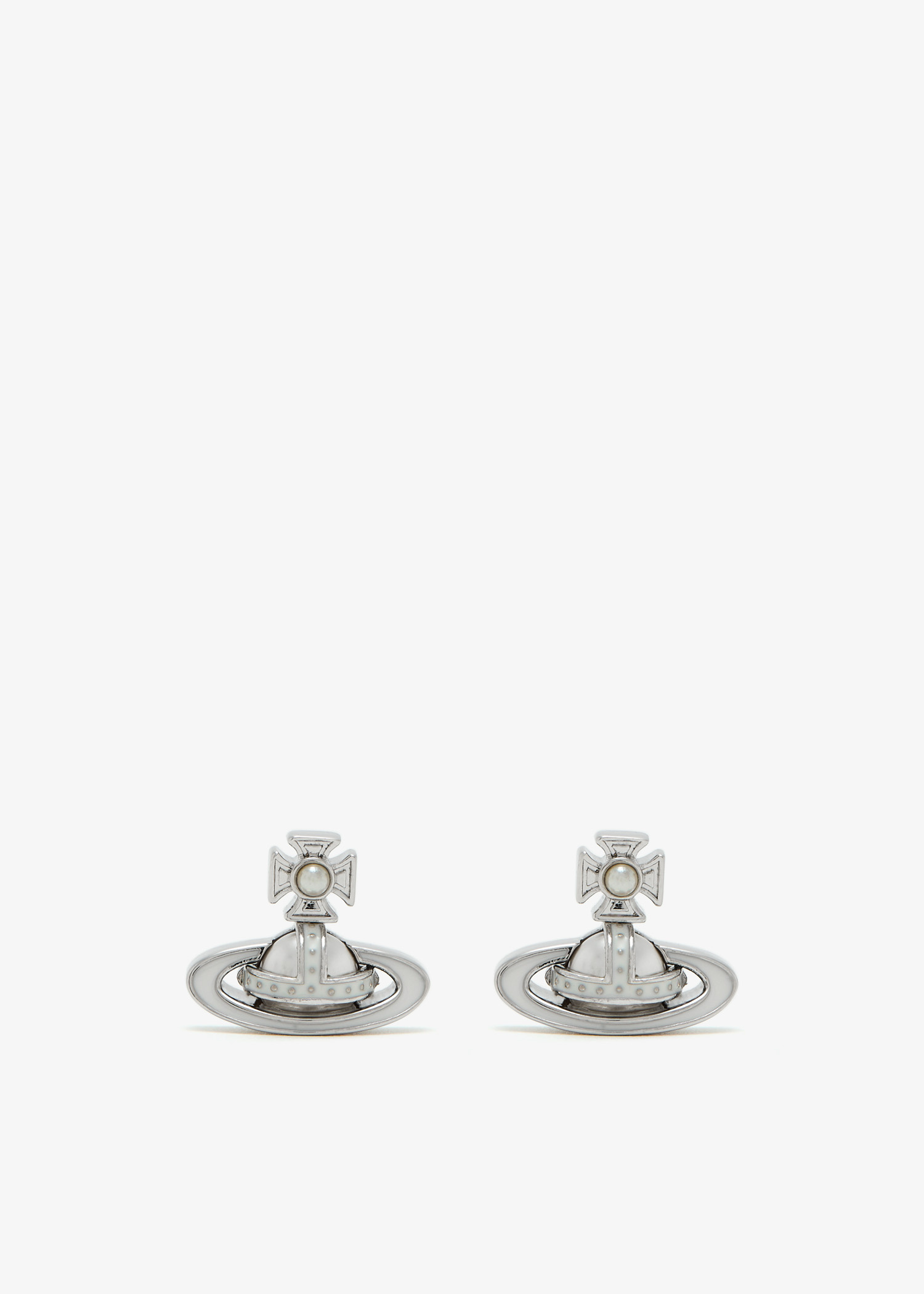 ★Vivienne Westwood★ Vivienne Westwood 6201031T 02R601 Arie Vivienne Westwood Mini Bas Relief Earrings | Silver | FARFETCH