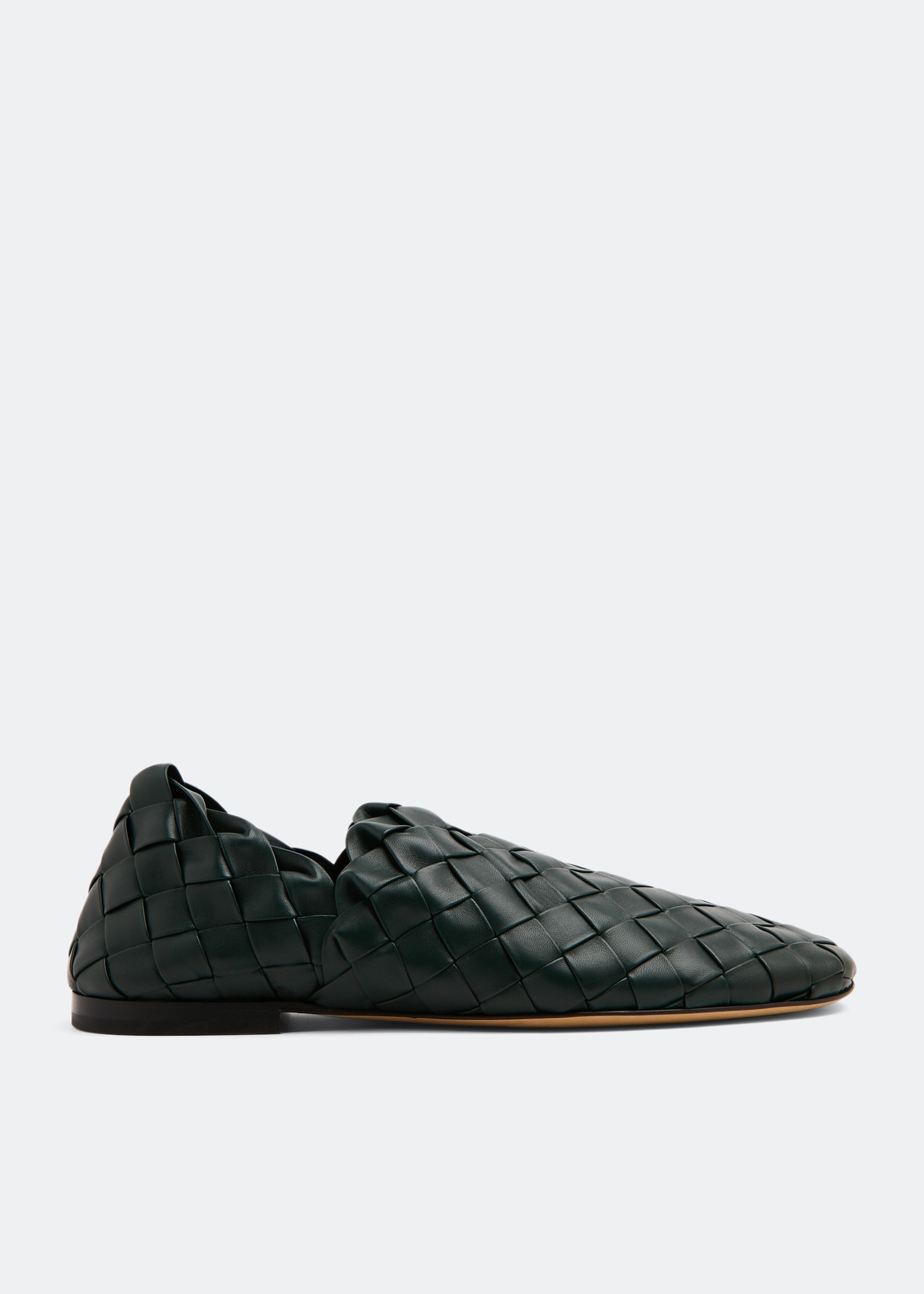 Bottega Veneta Intreccio leather slippers for Men - Green in