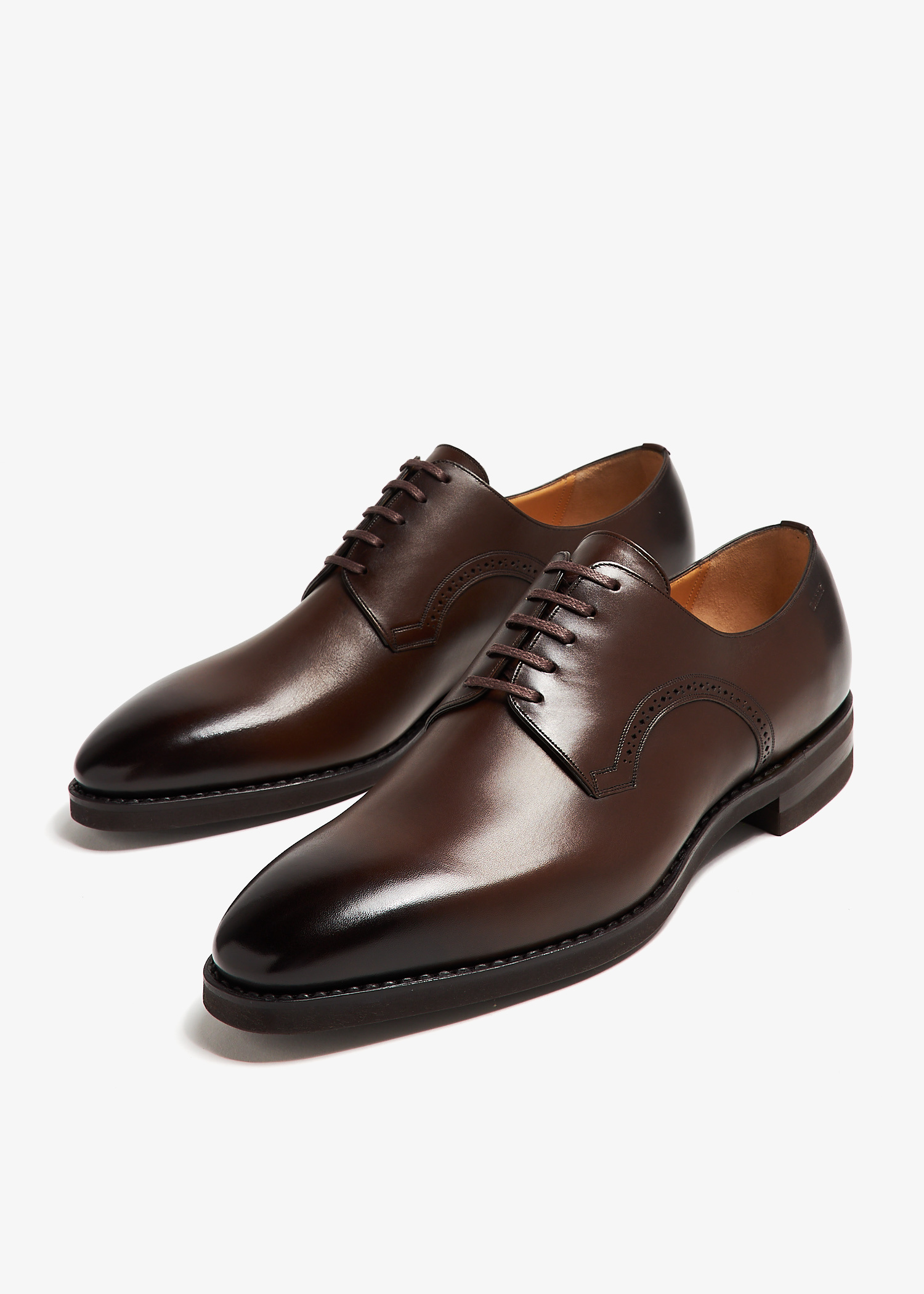 Bally Rich Brown Leather Derbys Men main image 3