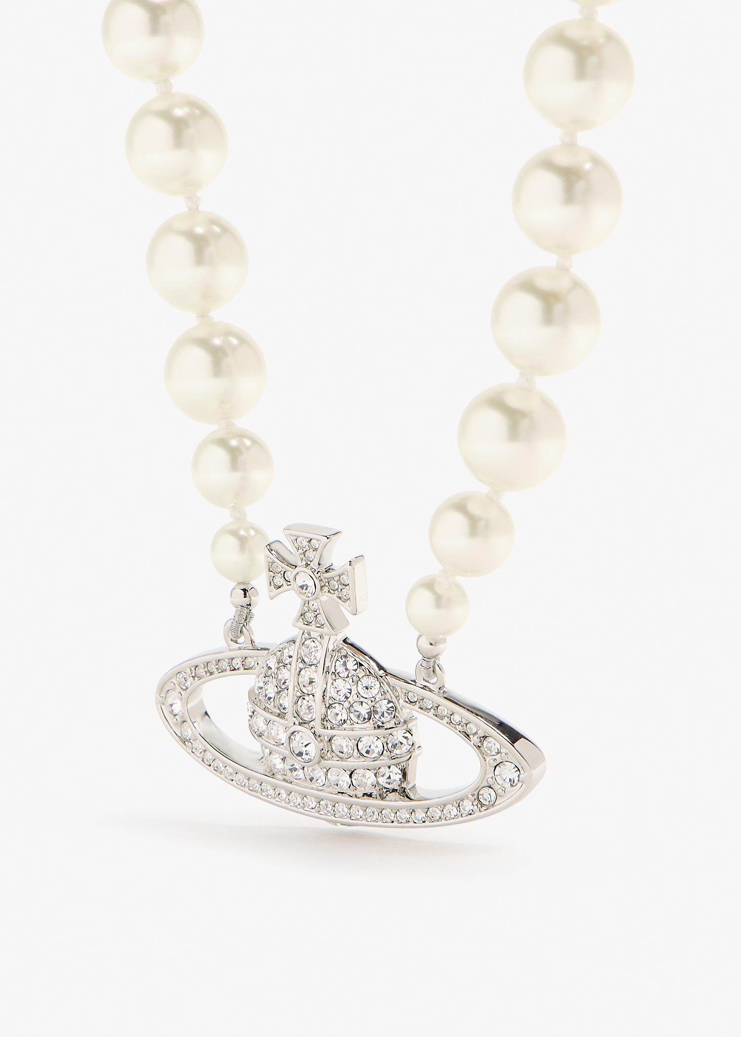 Vivienne Westwood One row pearl bas relief choker for Women