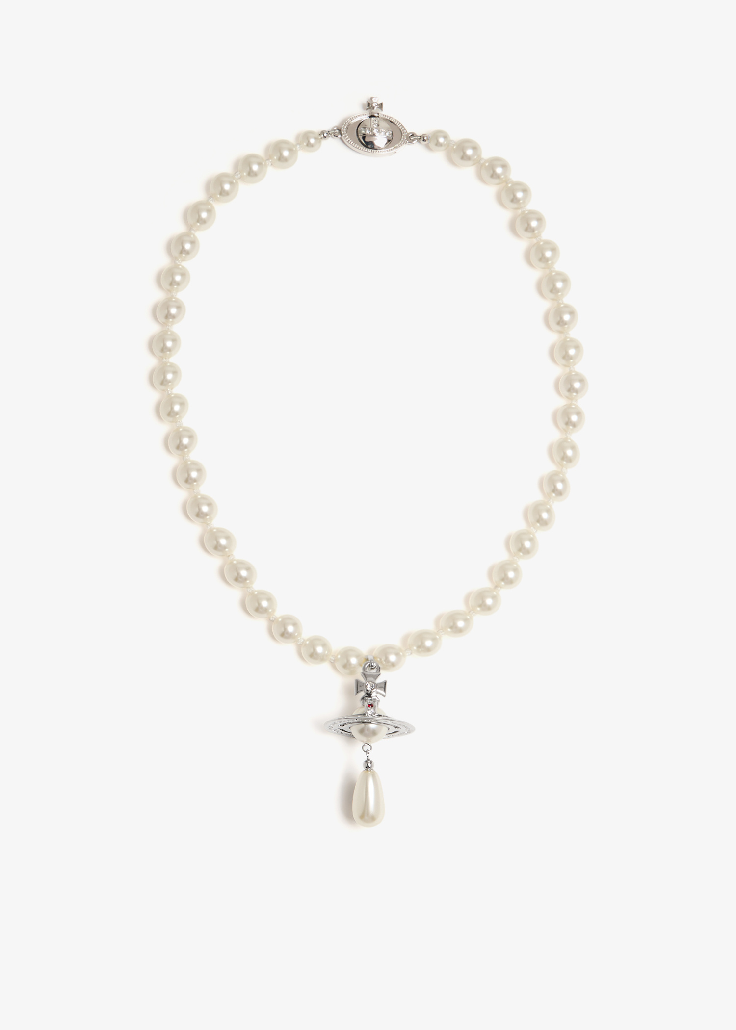 Vivienne Westwood One row pearl drop choker for Women - White in