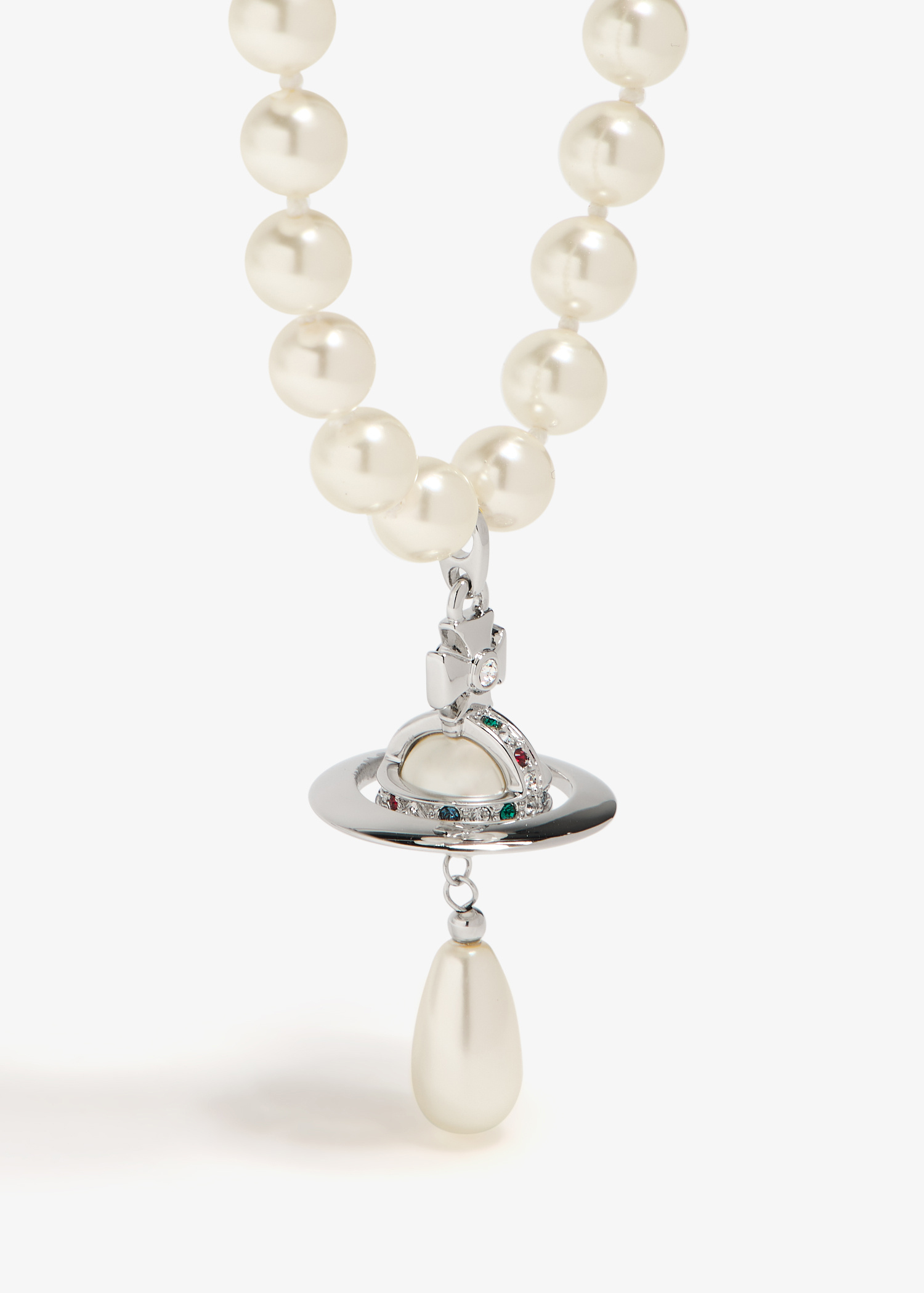 Vivienne Westwood One row pearl drop choker for Women - White in