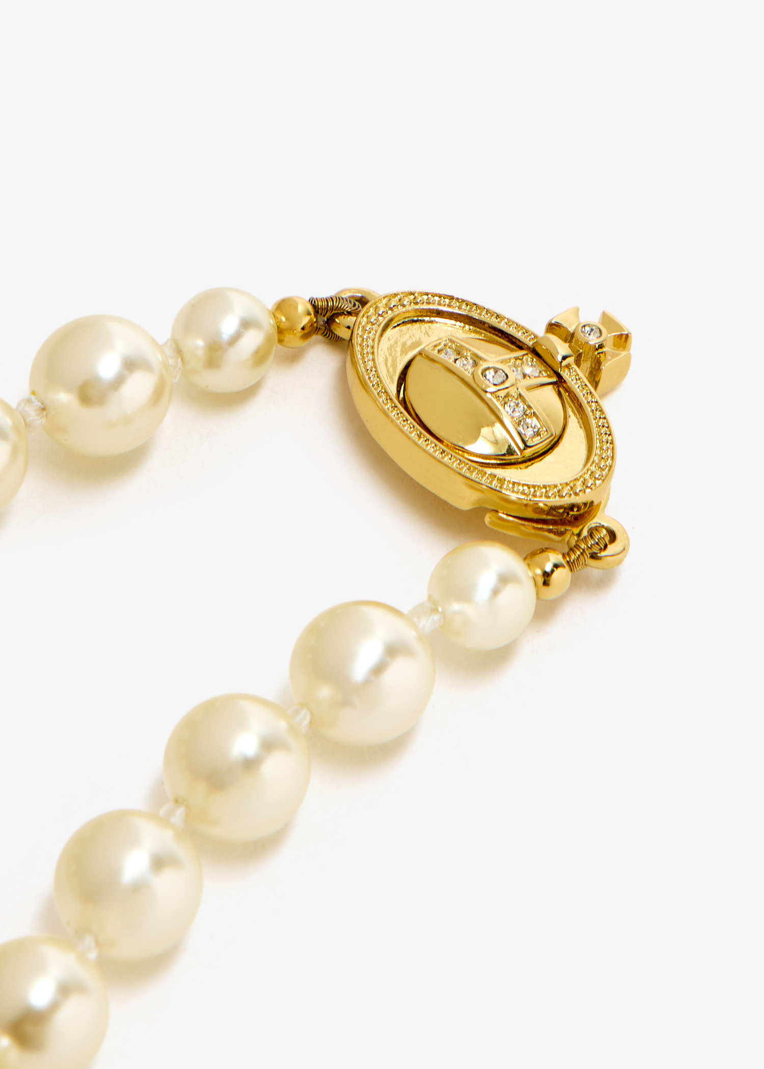Vivienne Westwood One row pearl drop choker for Women - White in