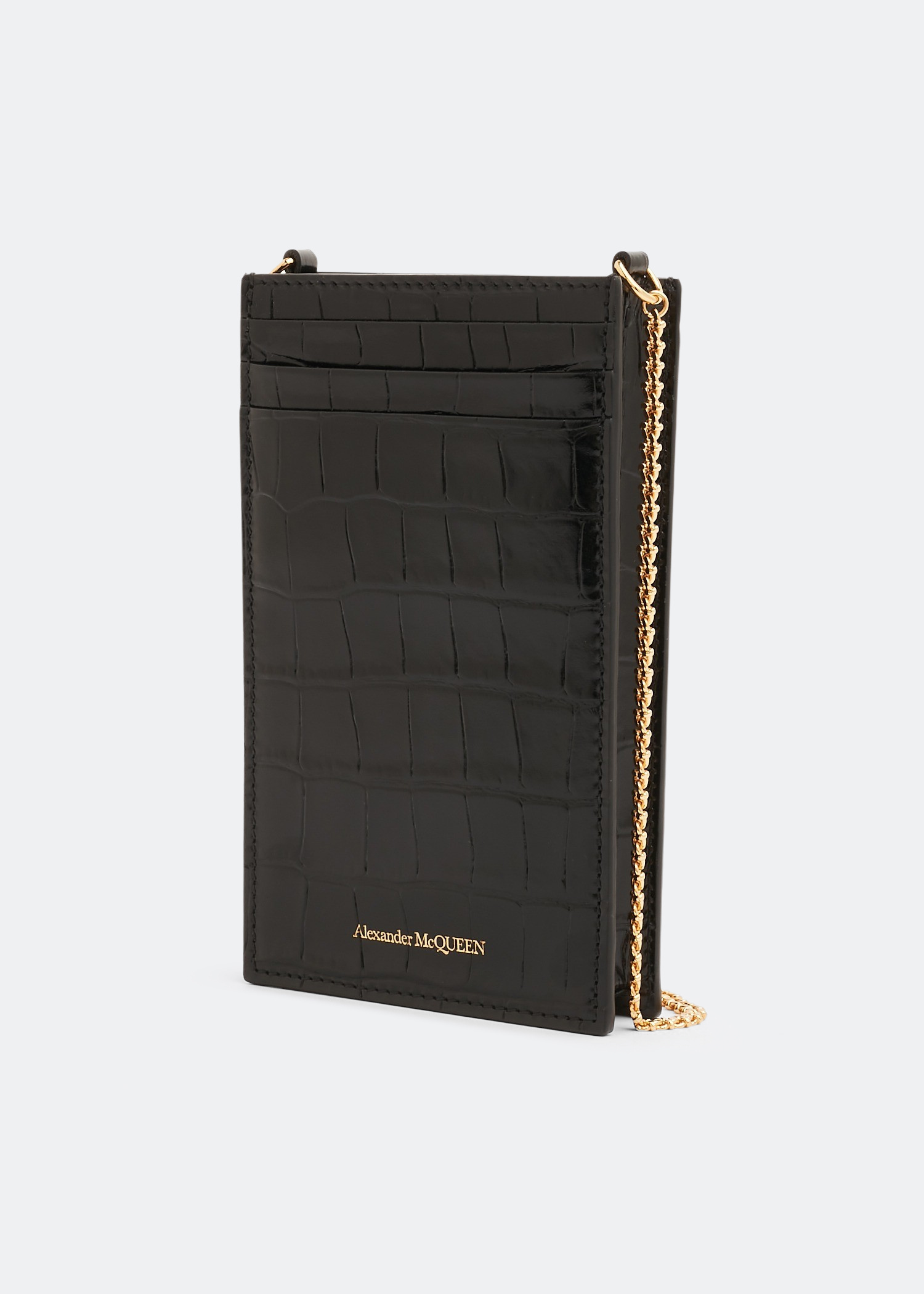 McQueen Chain phone case for Women - Black in UAE | Level Shoes