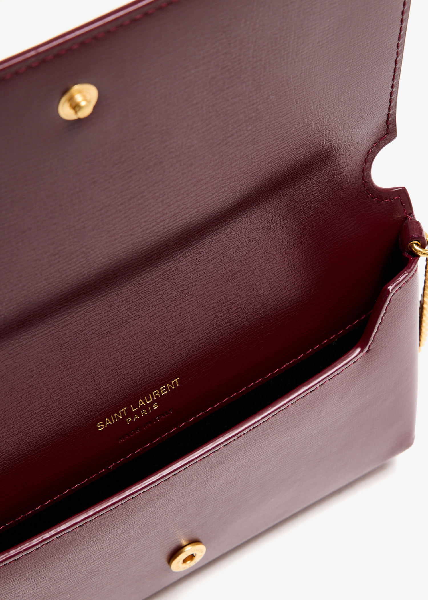 Saint Laurent Cassandre phone holder for Women - Burgundy in