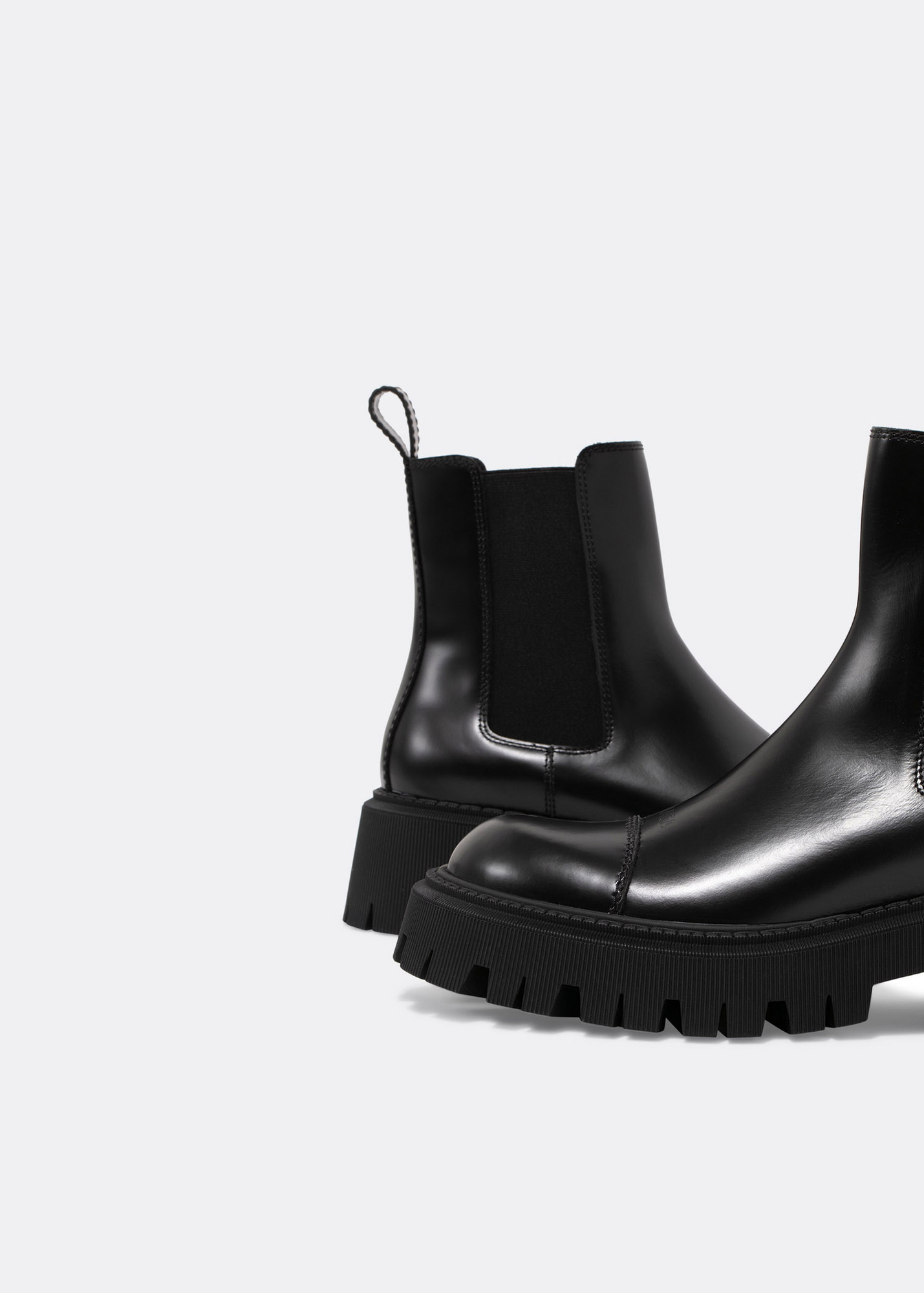BALENCIAGA tractor ダービー 41 Balenciaga Tractor Black Leather (Men's) Men's