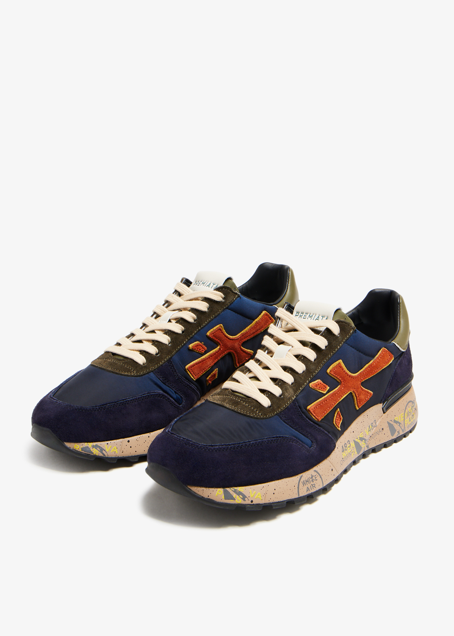 PREMIATA 24AW スニーカー ブルー系 Made In Italy Premiata Multicolor Pa Leather Sneakers | IsuiT