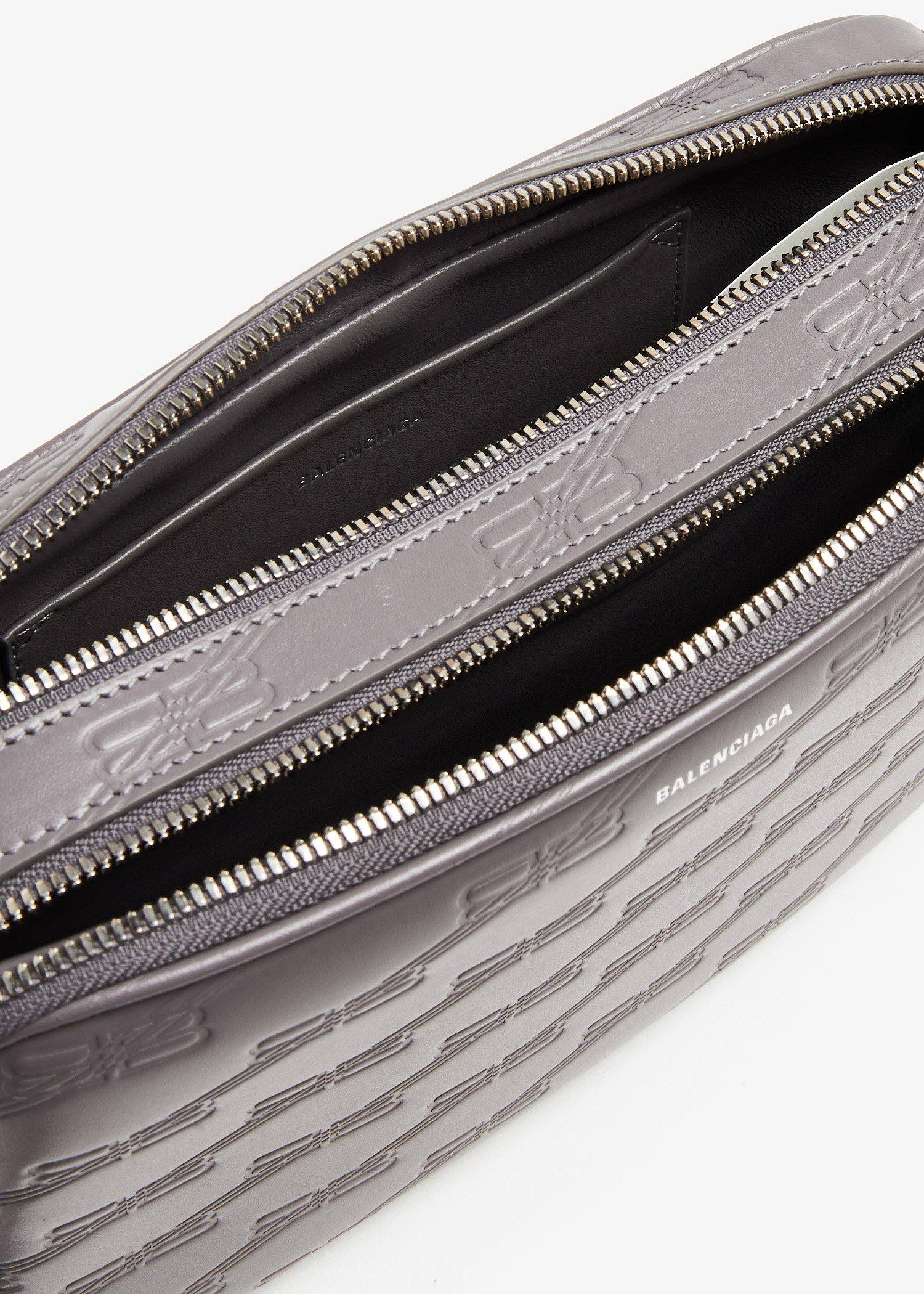 アウトレット直営店【BALENCIAGA】SIGNATURE DOUBLE ZIP POUCH Balenciaga Signature double zip pouch for Men - Grey in UAE