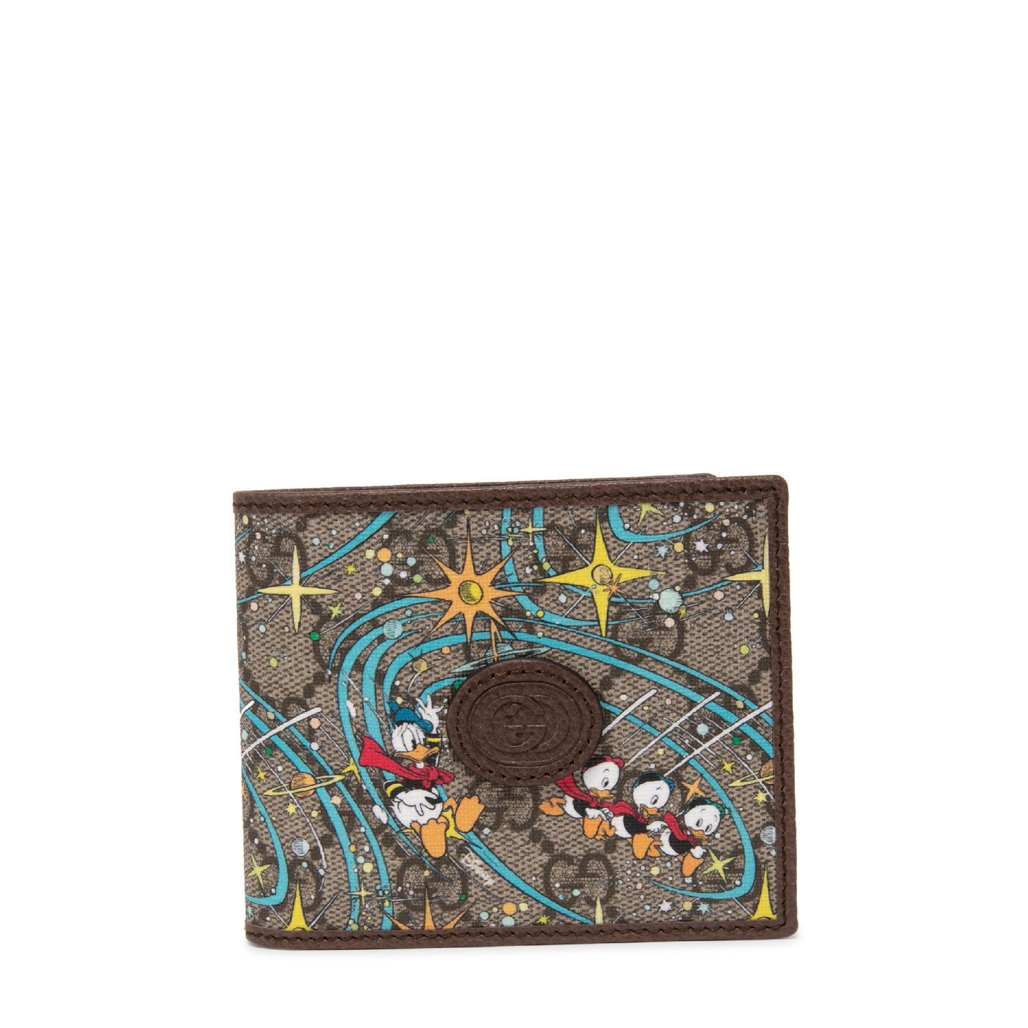 Gucci x Disney Donald Duck billfold wallet for Men - Brown