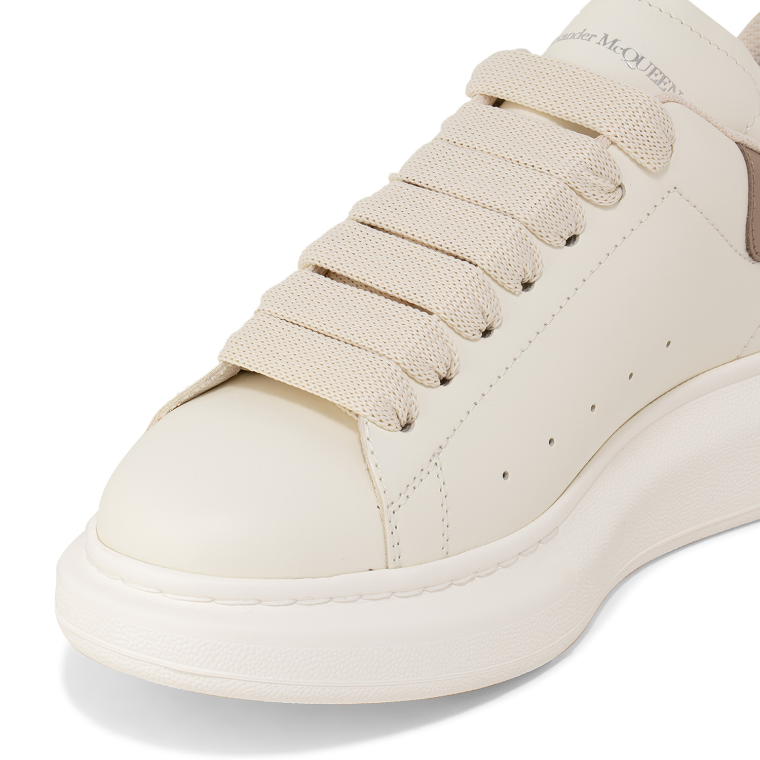 McQueen Oversized leather sneakers for Women - Beige in UAE