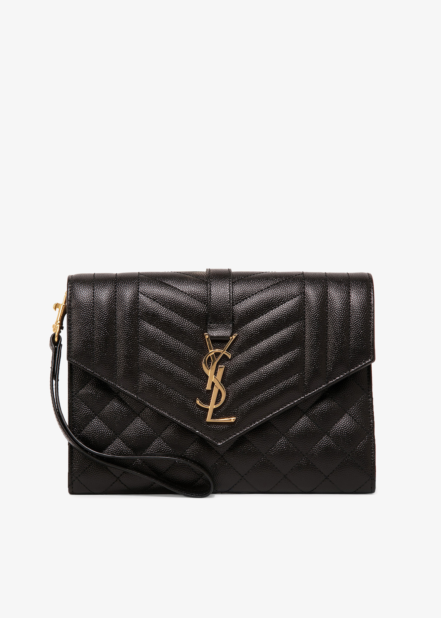 Saint Laurent Monogram envelope clutch for Women Black in UAE