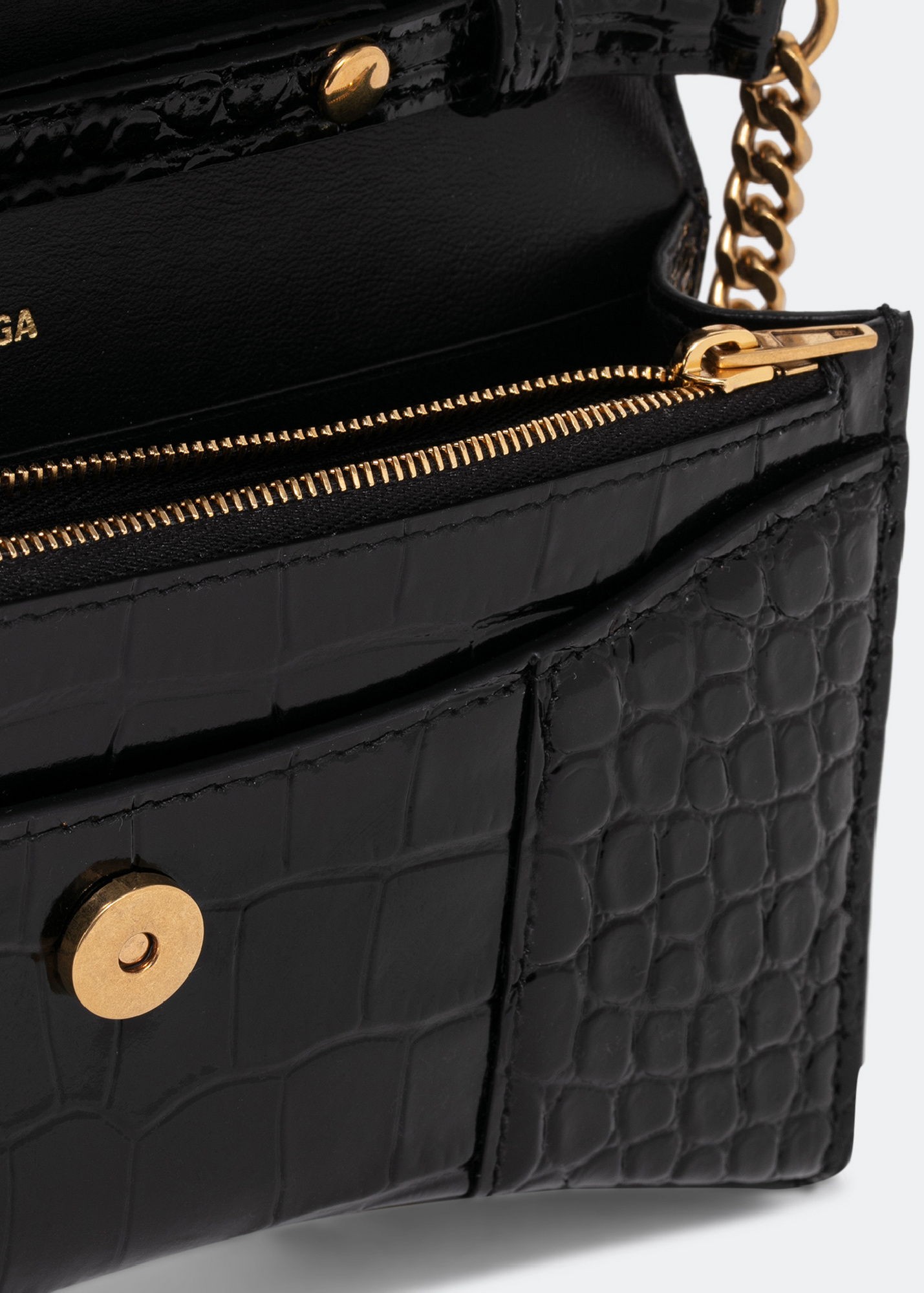Balenciaga Hourglass chain wallet for Women - Black in UAE