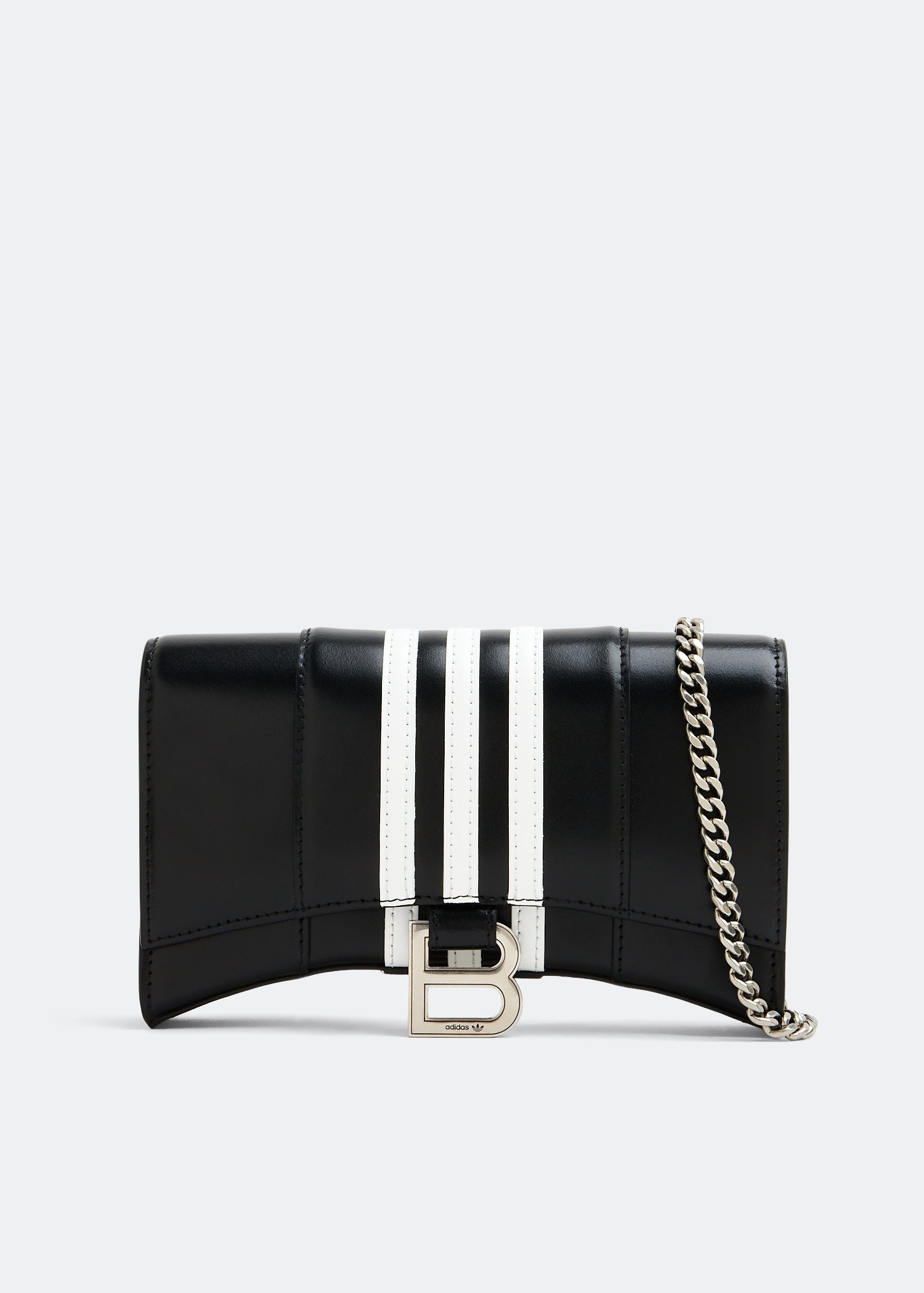 Balenciaga x adidas Hourglass chain wallet for Women - Black