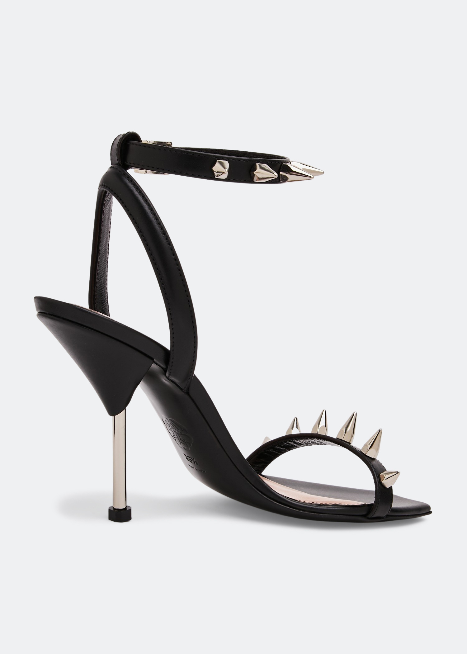 まつ McQueen Punk stud sandals for Women - Black in UAE | Level Shoes