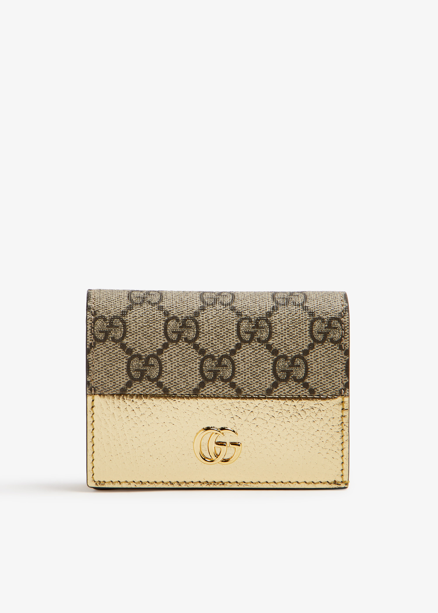 Gucci GG Marmont card case wallet for Women - Gold in UAE | Level