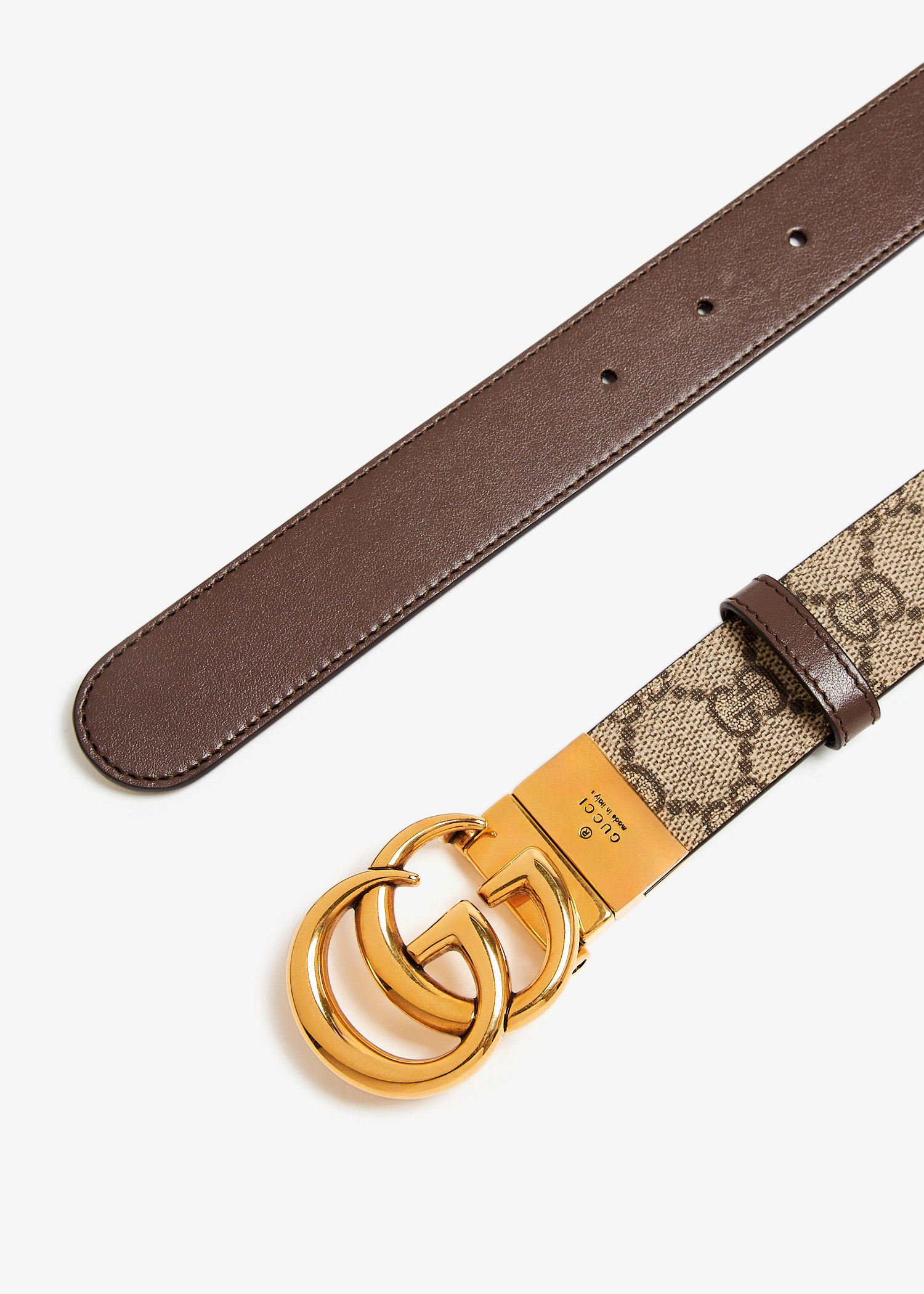 ベルト GUCCI FW24 'GG Marmont' belt (795548AADQO 1055) Wide Black Leather Women's Belt With Double G Buckle | GUCCI® PL