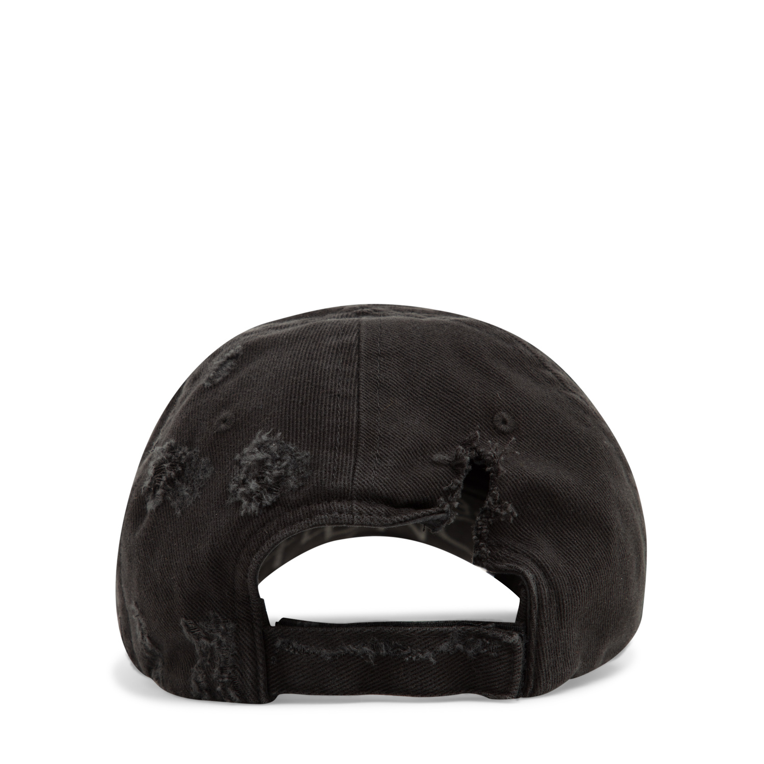 Balenciaga BB Destroyed Piercing cap for Women - Black in USA