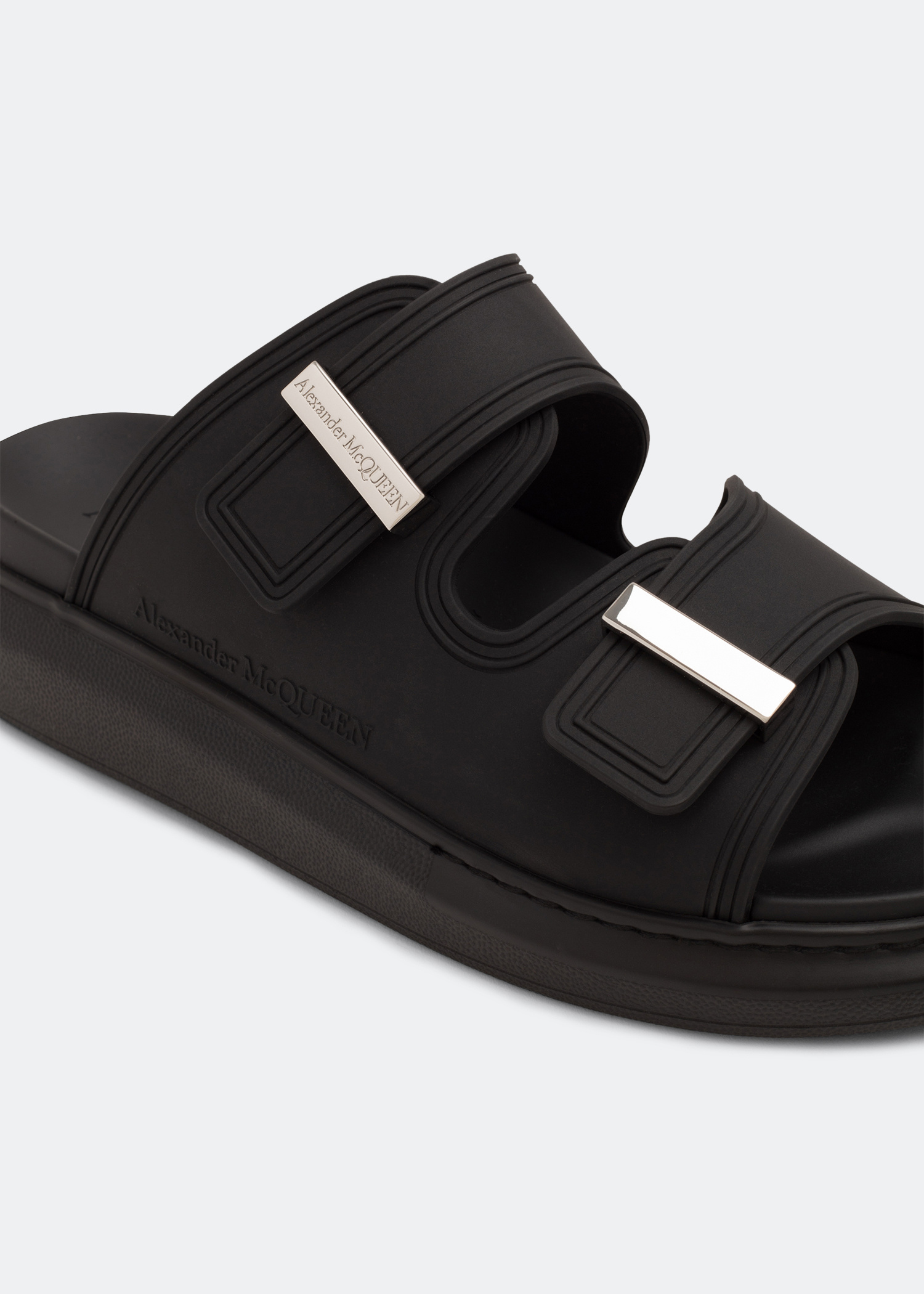 サンダル Alexander McQueen 663563 W4Q56 HYBRID Sandals Men's Hybrid Slide in Blue | McQueen US