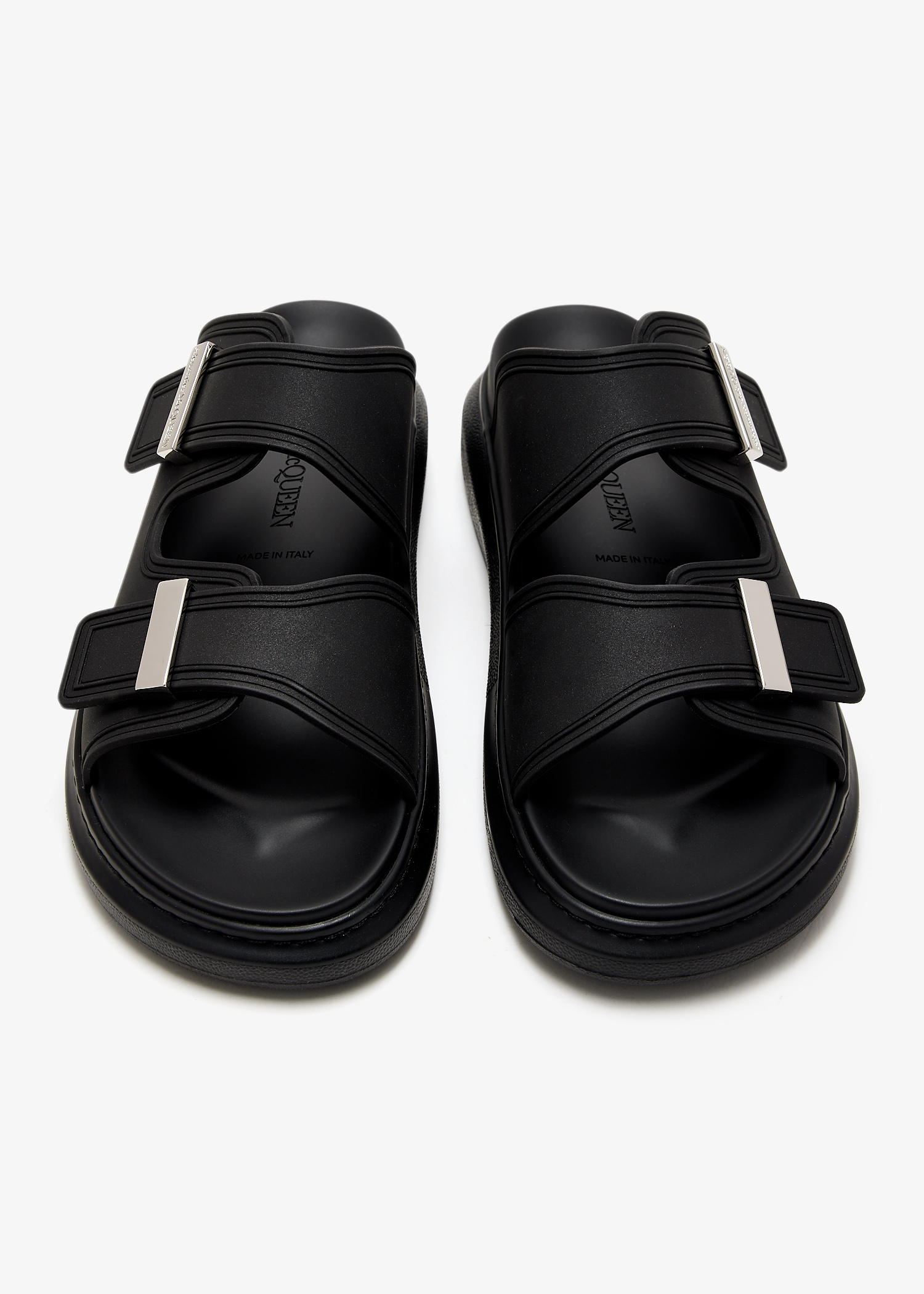 サンダル・ミュール MCQUEEN 'Rubber' sandals McQueen Rubber Double-Strap Slides | Saks Fifth Avenue