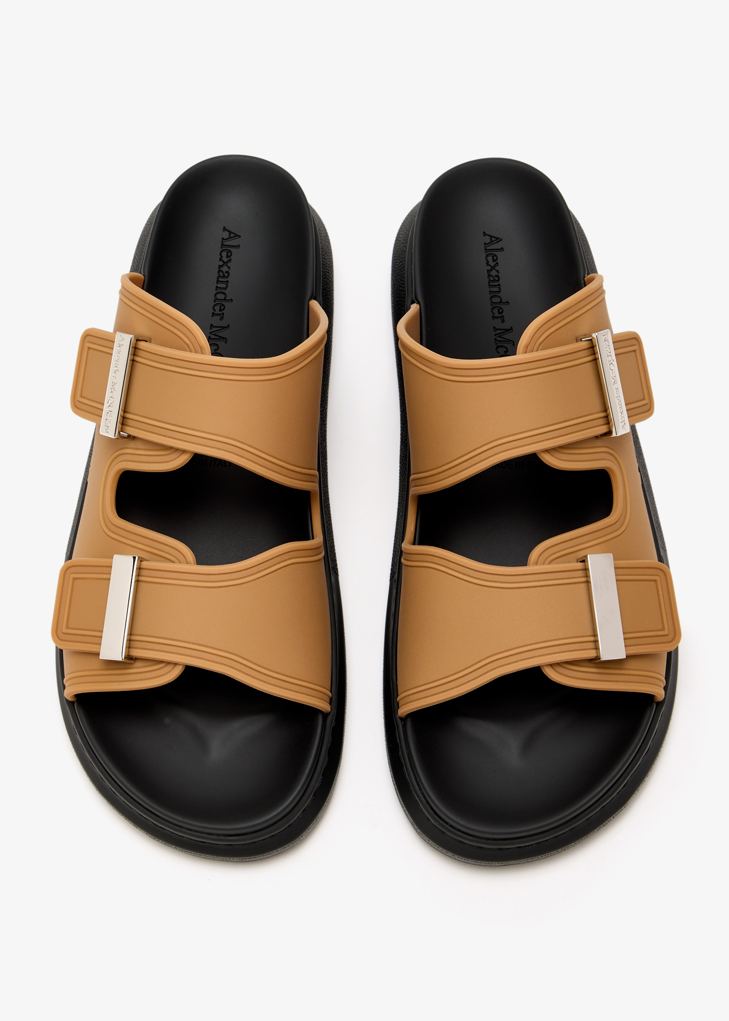 サンダル ALEXANDER MCQUEEN Men Sandals Brown 663563W4Z53 2405 McQueen Hybrid sandals for Men - Brown in UAE | Level Shoes