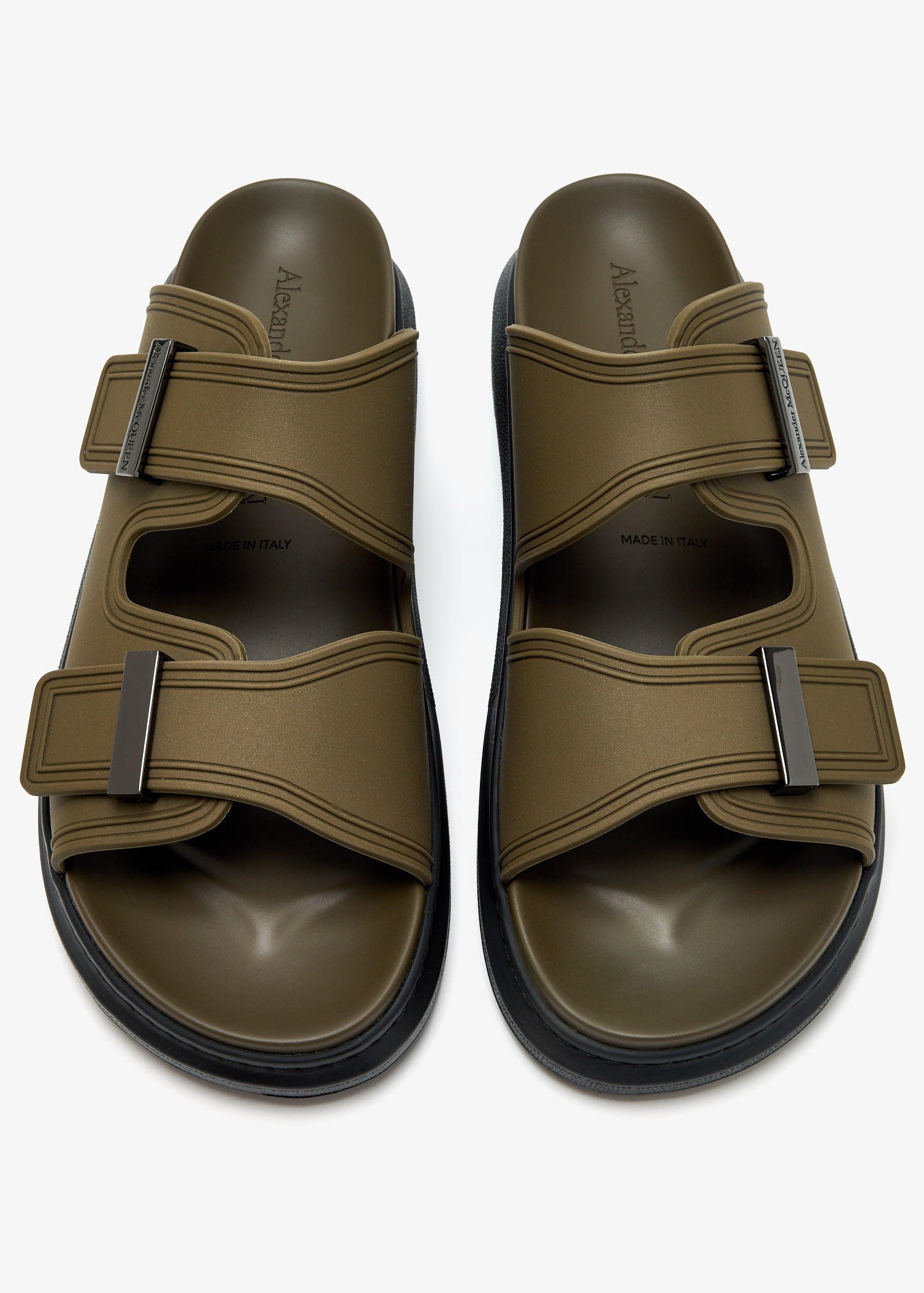 サンダル・ミュール MCQUEEN 'Rubber' sandals McQueen Rubber Double-Strap Slides | Saks Fifth Avenue
