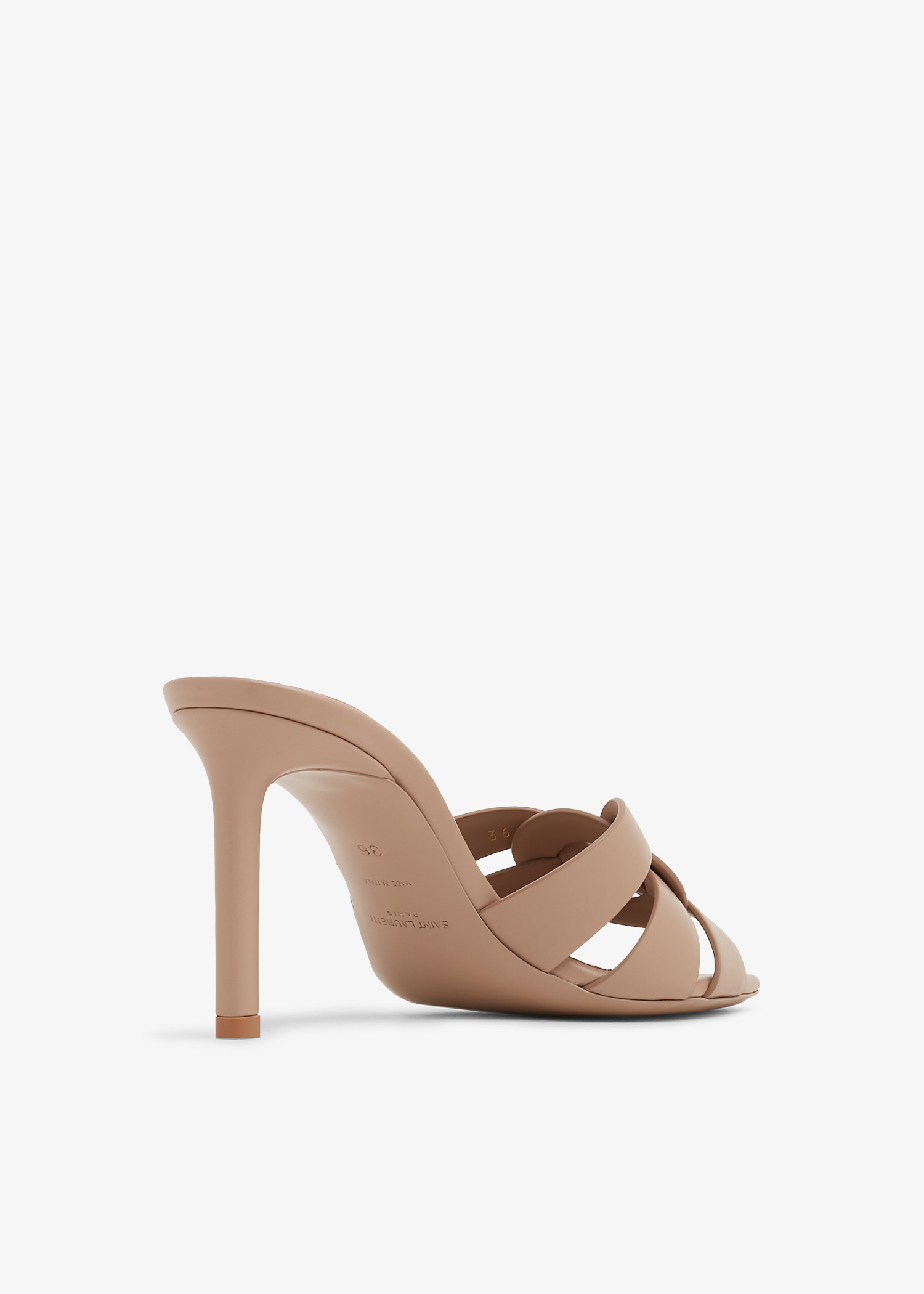 【Saint Laurent】送料/関税込 TRIBUTE HEELED MULES Tribute 85mm mules | Saint Laurent | OTTODISANPIETRO