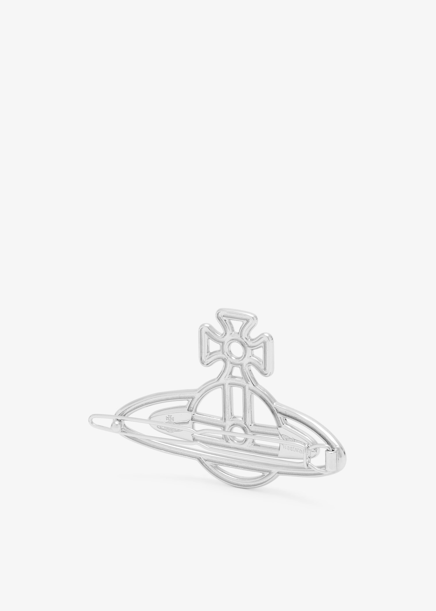 Vivienne Westwood Thin Line hair clip for Women - Silver in USA