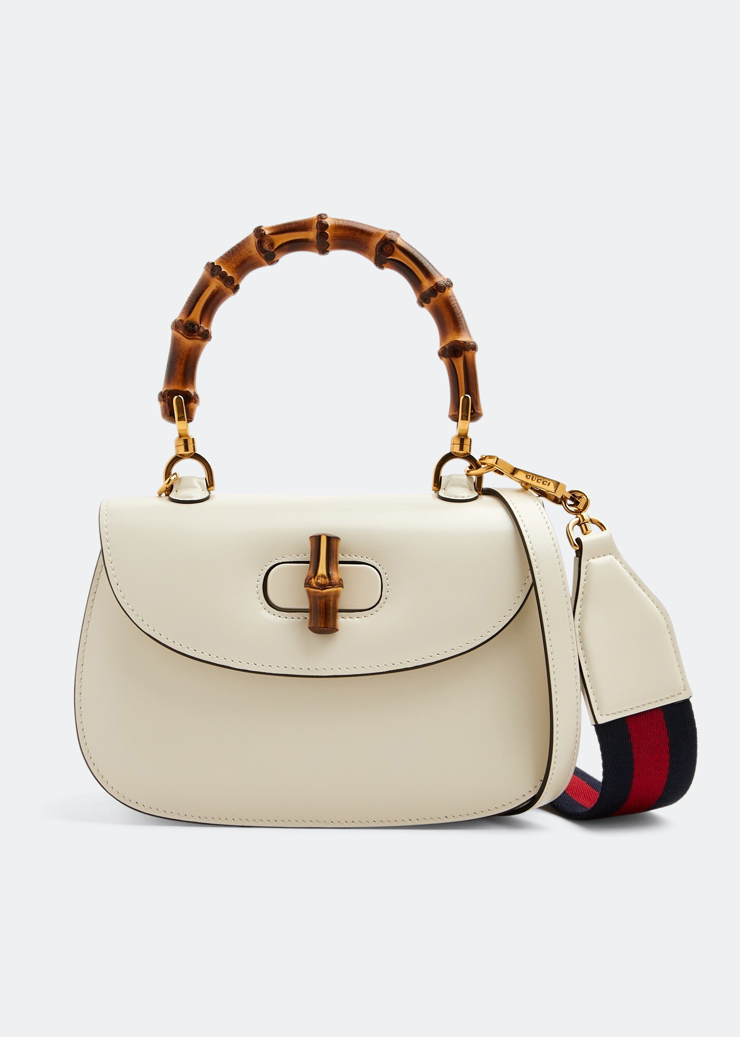 Gucci Bamboo 1947 small bag for Women - White in UAE | Level Shoes